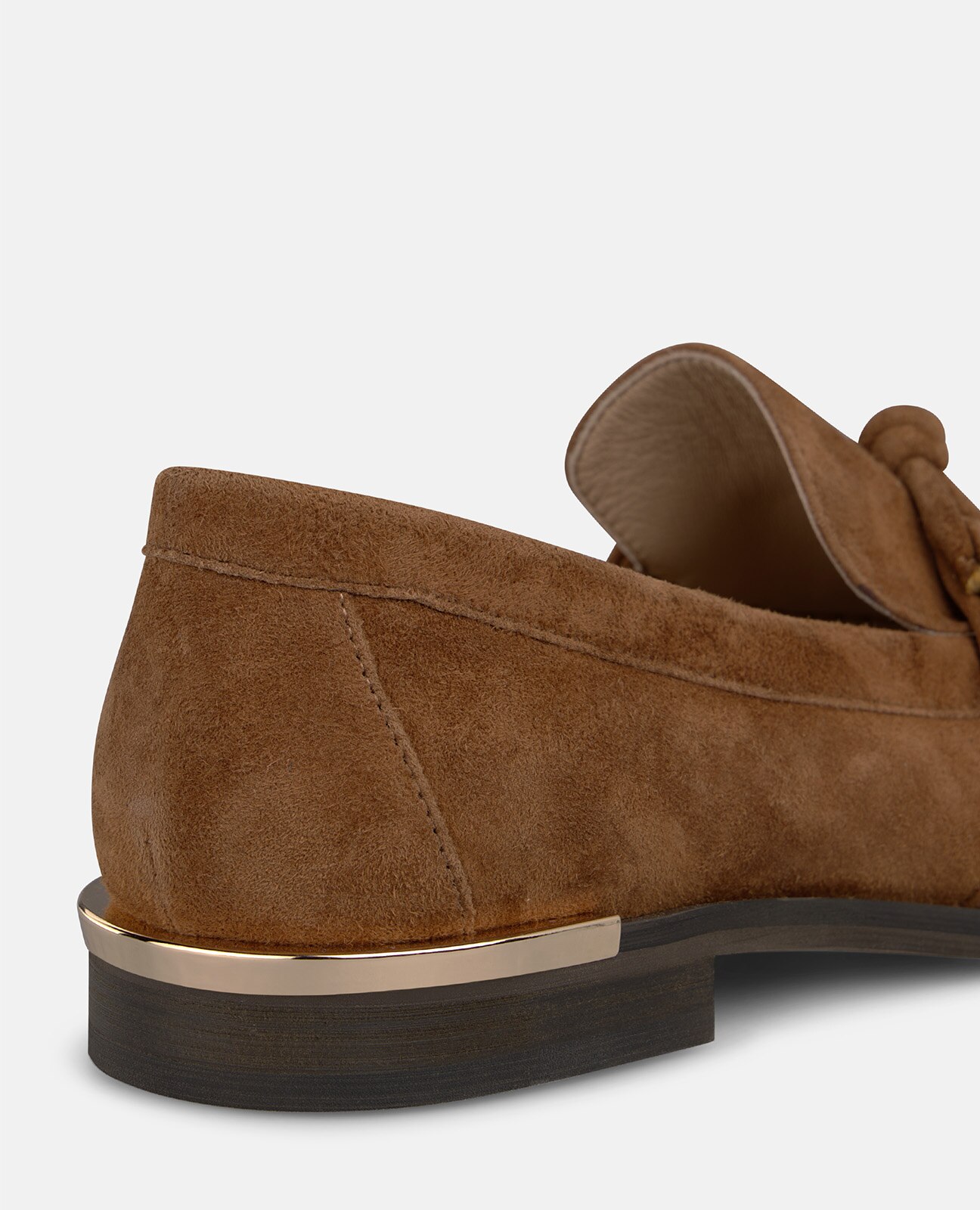 Mocasín plano de mujer en ante con detalle nudo - Alma en Pena - Marrón Marrón-4