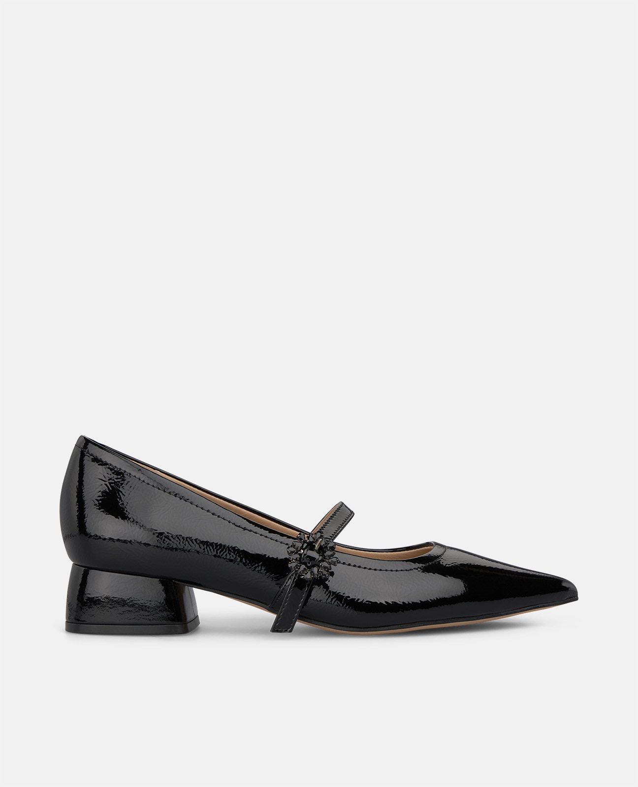 Zapatos de salón de mujer en charol con cierre de hebilla - Alma en Pena - Negro Negro-1