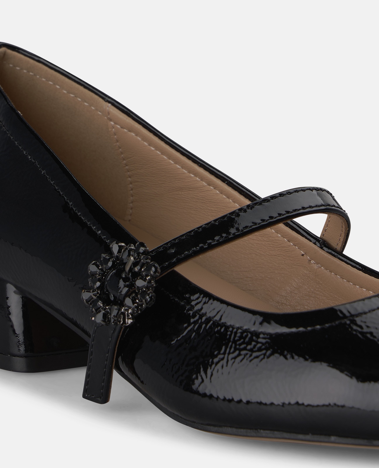 Zapatos de salón de mujer en charol con cierre de hebilla - Alma en Pena - Negro Negro-4