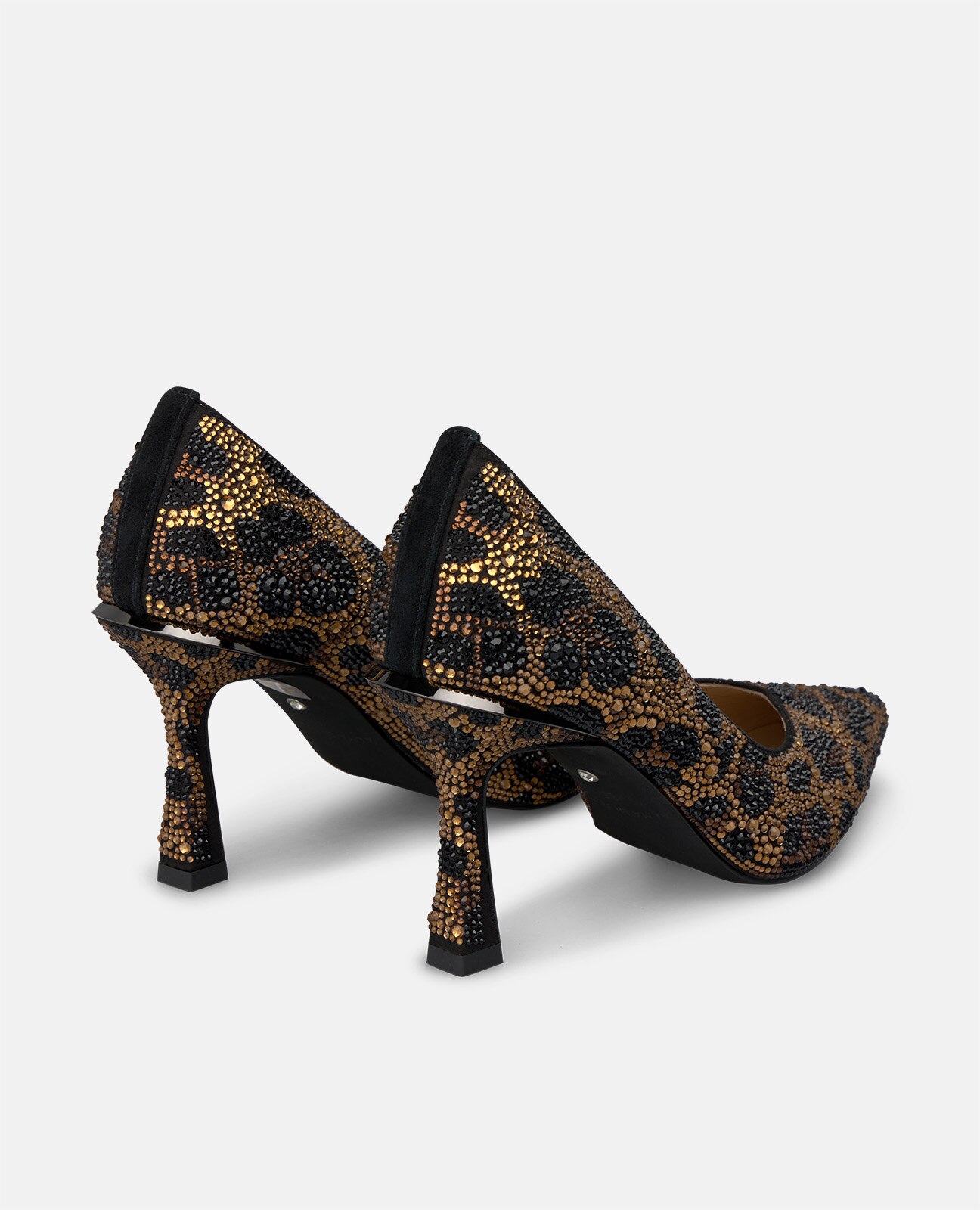 Zapatos de salón de mujer animal print en pedrería - Alma en Pena - Negro Negro-2