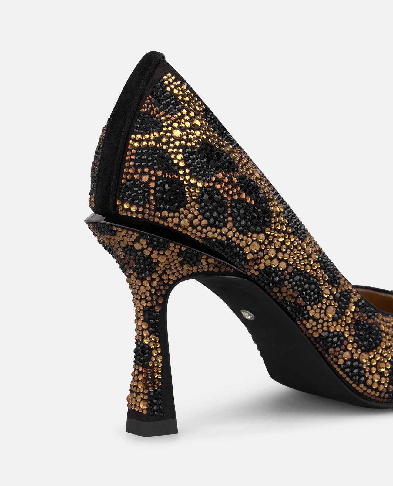 Zapatos de salón de mujer animal print en pedrería - Alma en Pena - Negro Negro-4