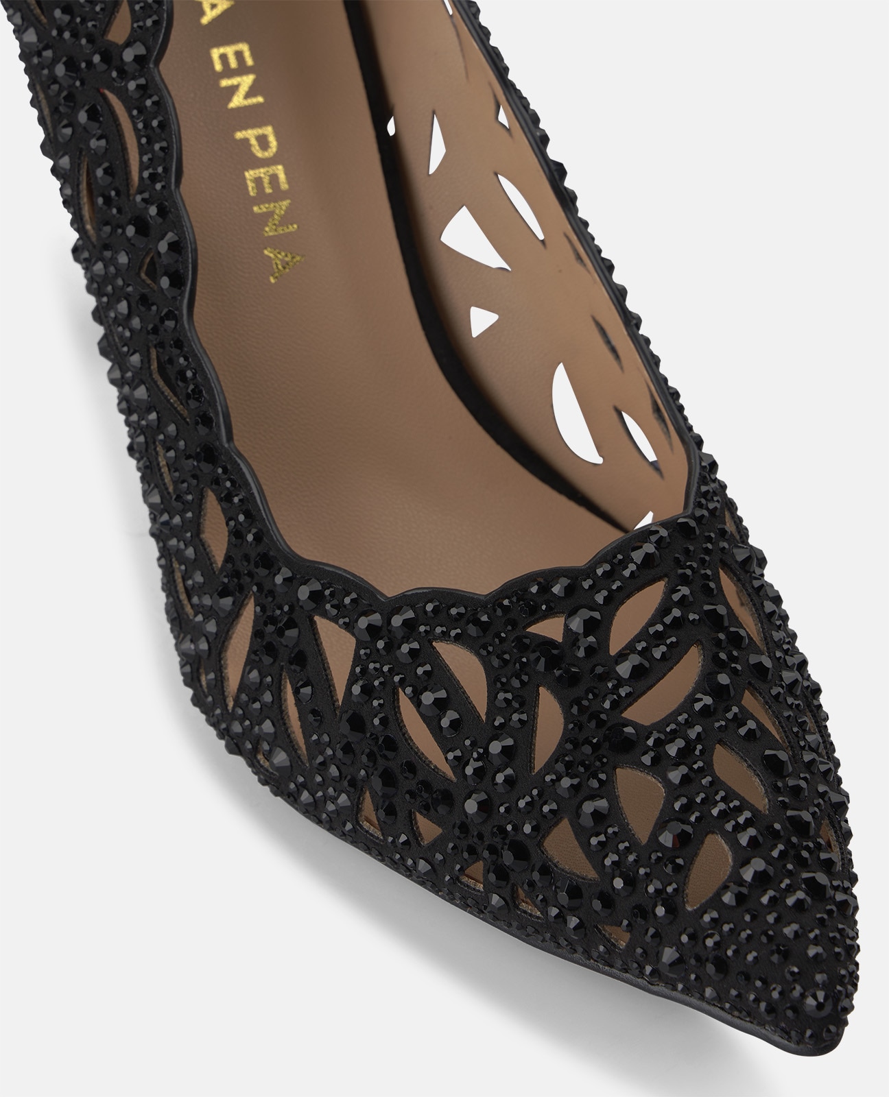 Zapatos de salón de mujer en ante troquelado - Alma en Pena - Negro Negro-4
