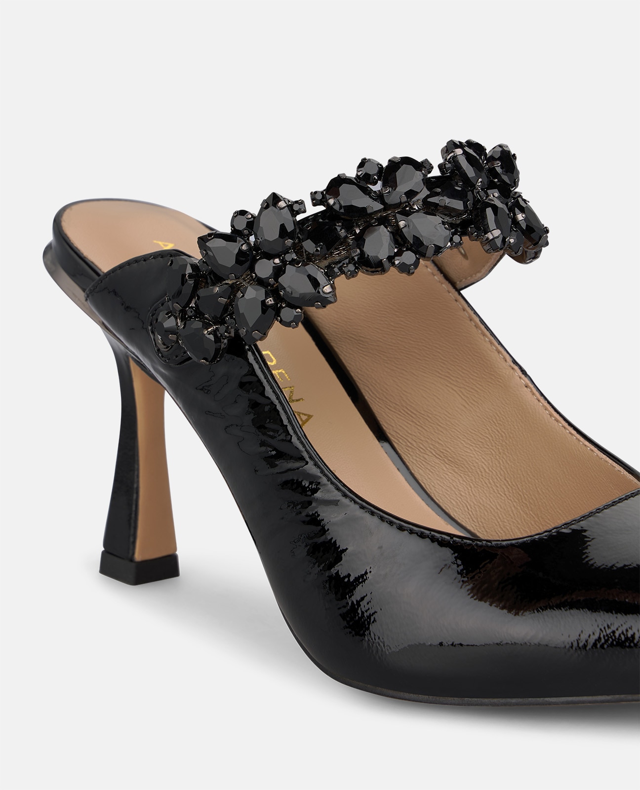 Zapato de salón de mujer destalonado en charol - Negro Negro-4