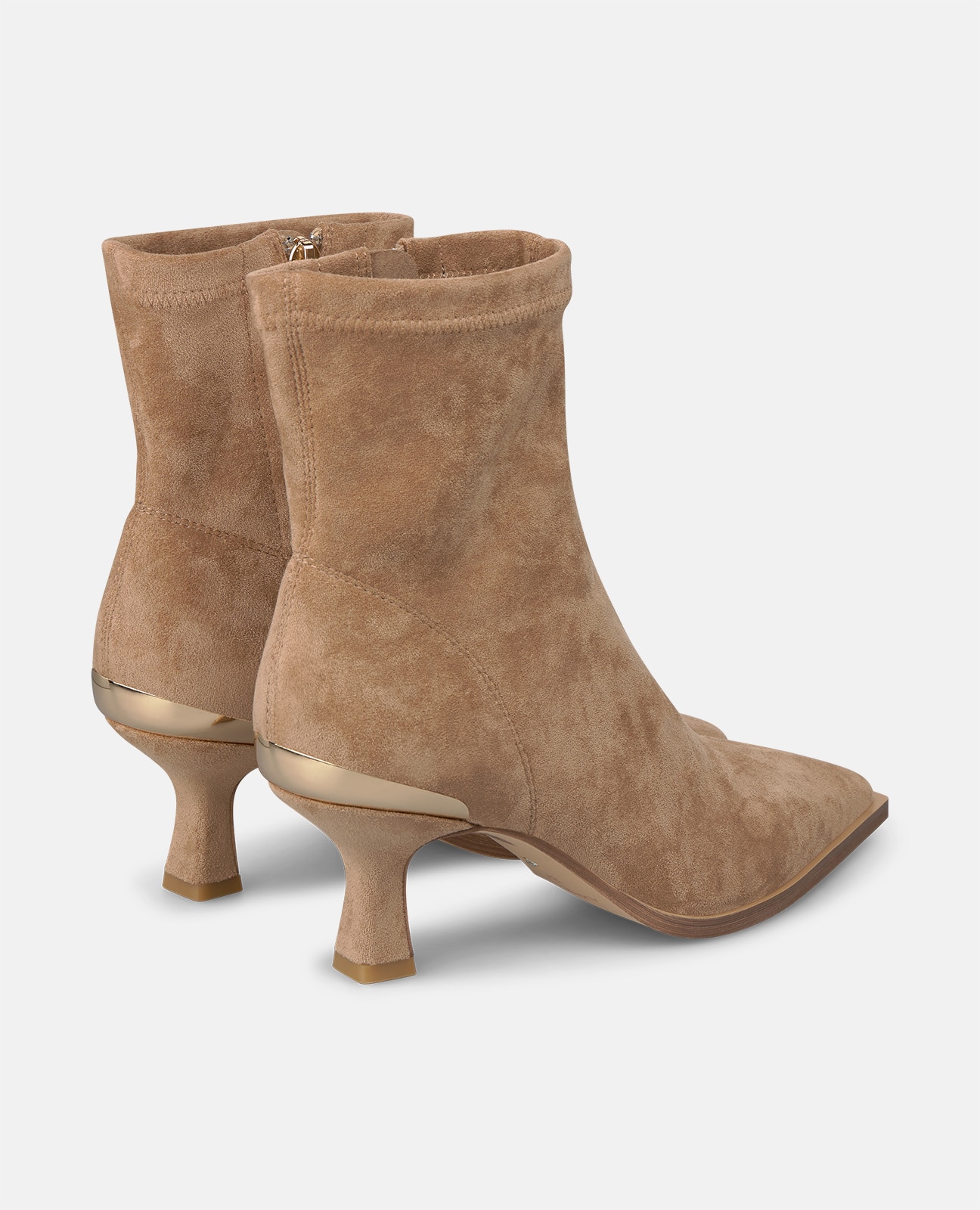 Botines básicos de mujer con cierre cremallera y tacón mini - Alma en Pena - Arena Arena-2