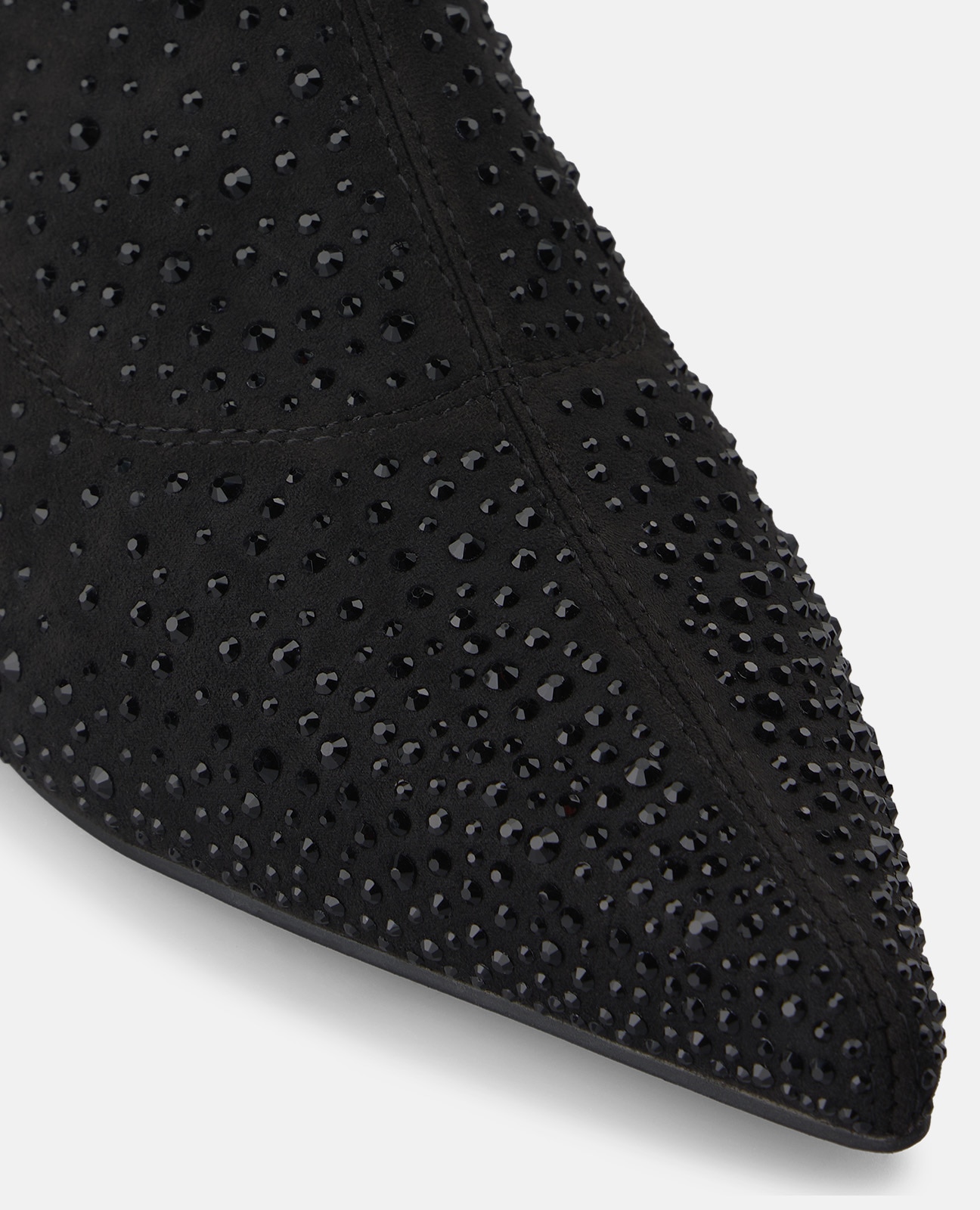 Botines básicos de mujer con detalle pedrería y tacón chupete - Alma en Pena - Negro Negro-4