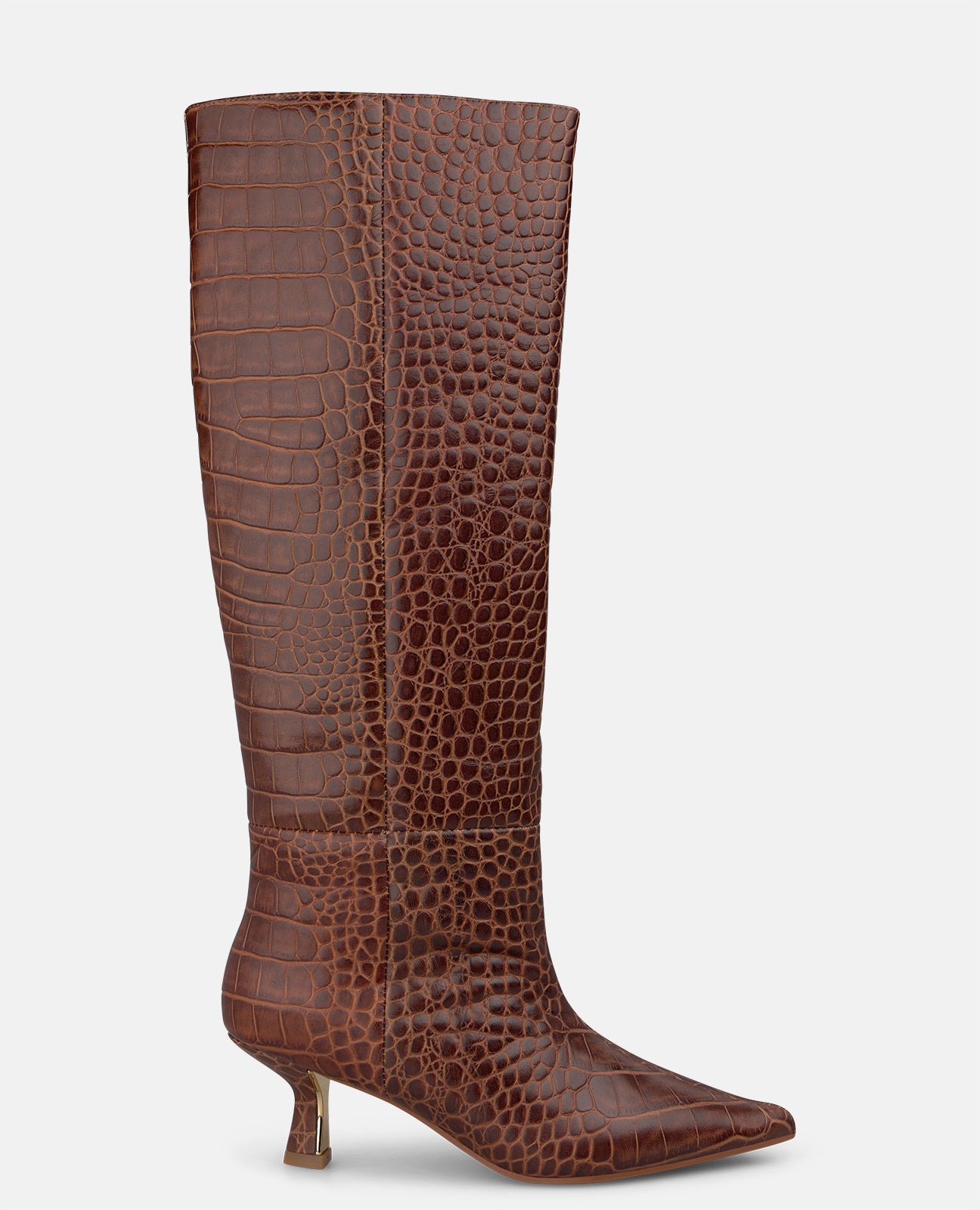 Botas básicas de mujer en piel animal print - Alma en Pena - Camel Camel-1