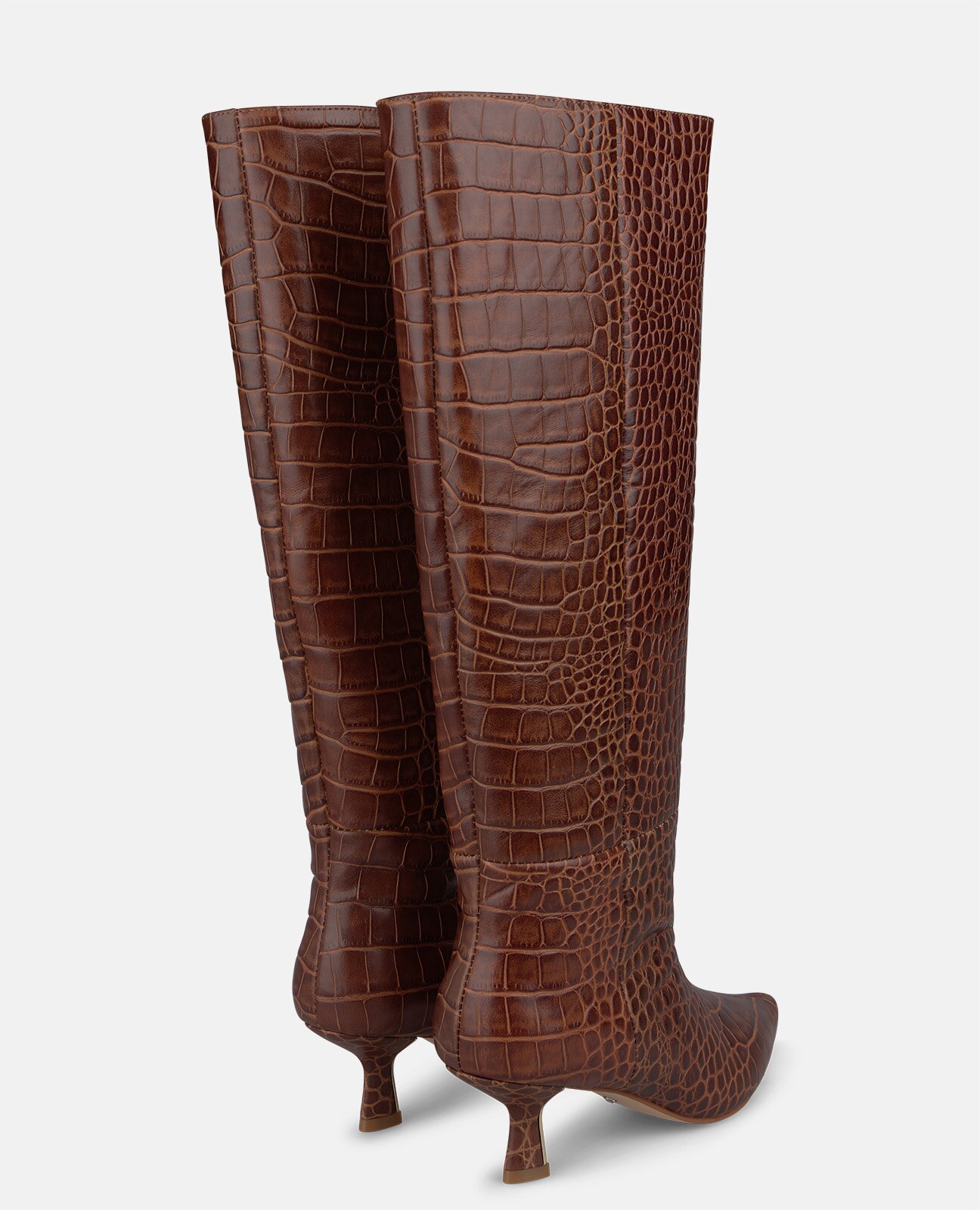 Botas básicas de mujer en piel animal print - Alma en Pena - Camel Camel-3