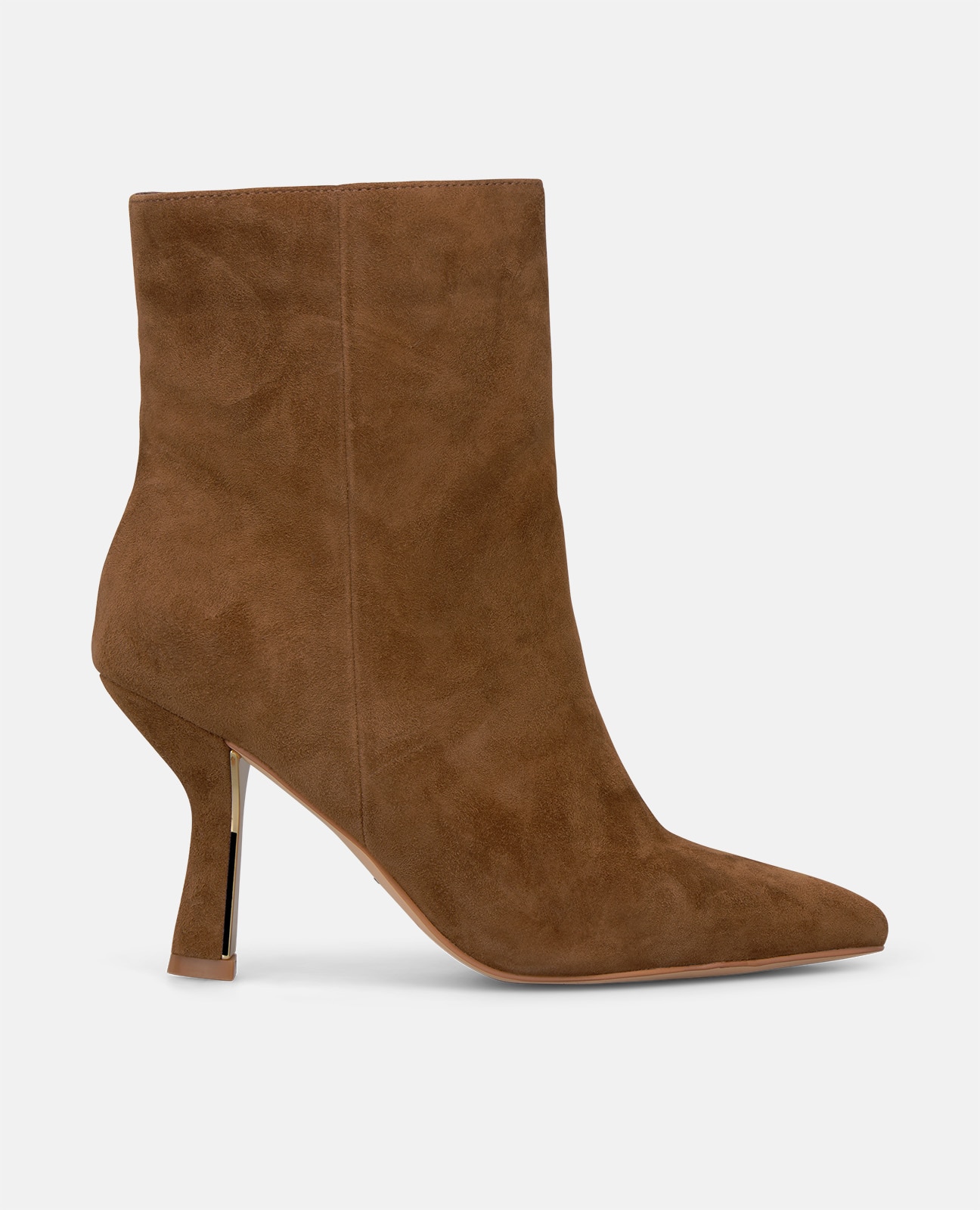 Botines básicos de mujer en ante con cierre de cremallera - Alma en Pena - Camel Camel-1