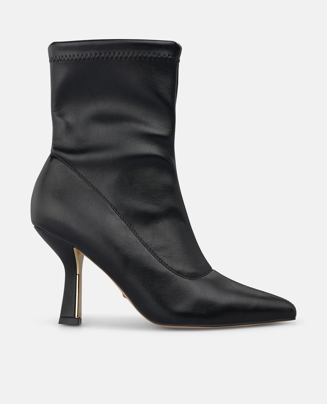 Botines básicos de mujer con cierre de cremallera y tacón mini - Negro Negro-1