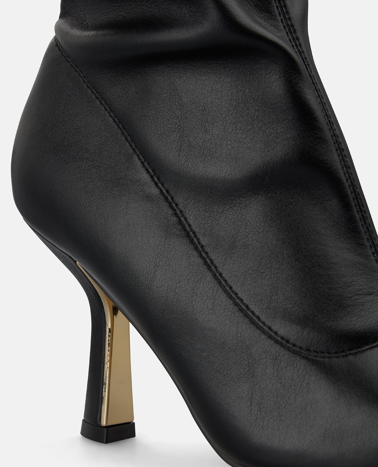 Botines básicos de mujer con cierre de cremallera y tacón mini - Negro Negro-2