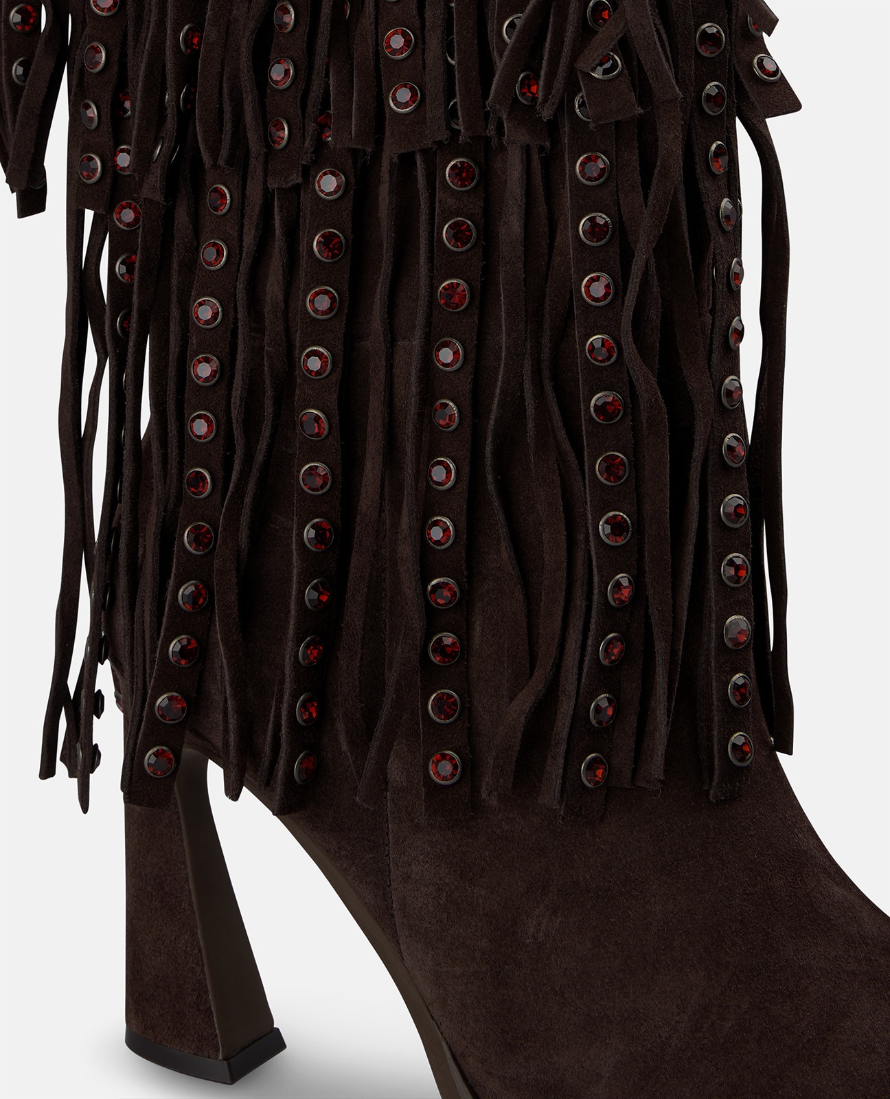 Botas cowboy de mujer en ante con flecos - Alma en Pena - Marrón Marrón-4