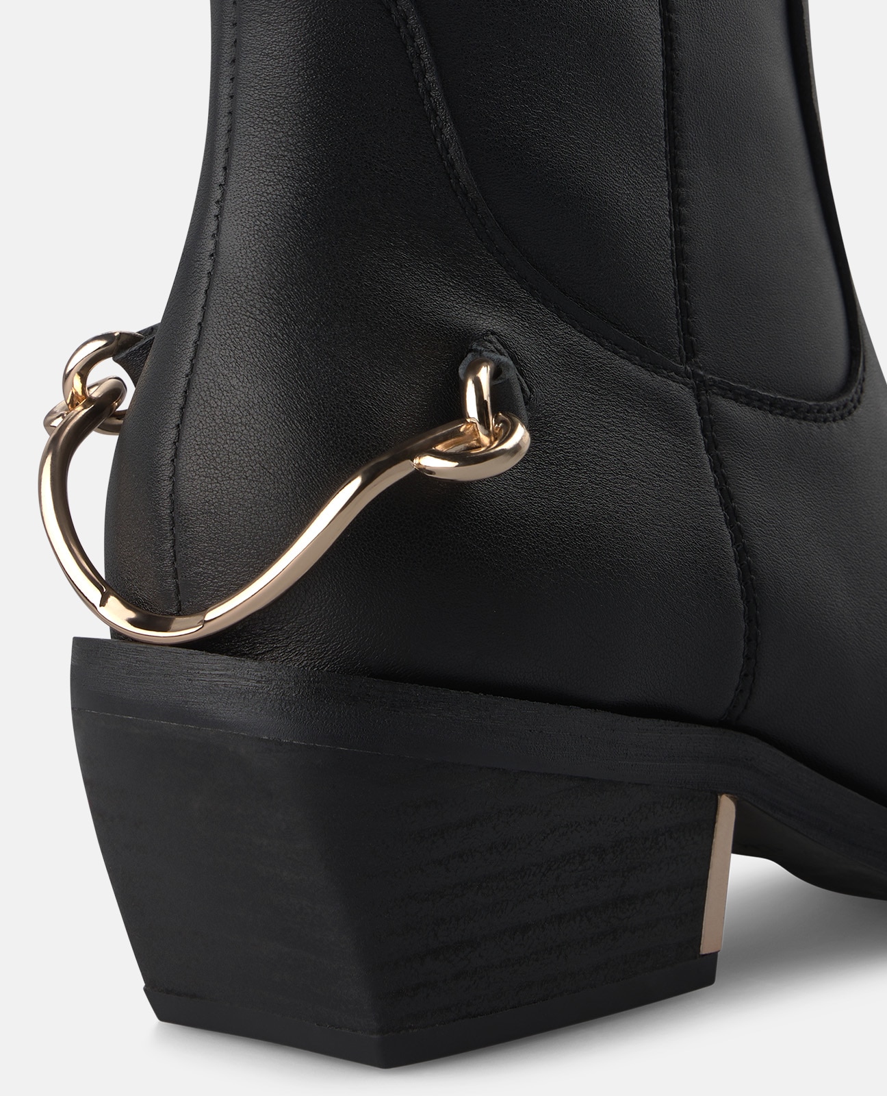 Botines cowboy de mujer en napa con cierre de cremallera - Alma en Pena - Negro Negro-4
