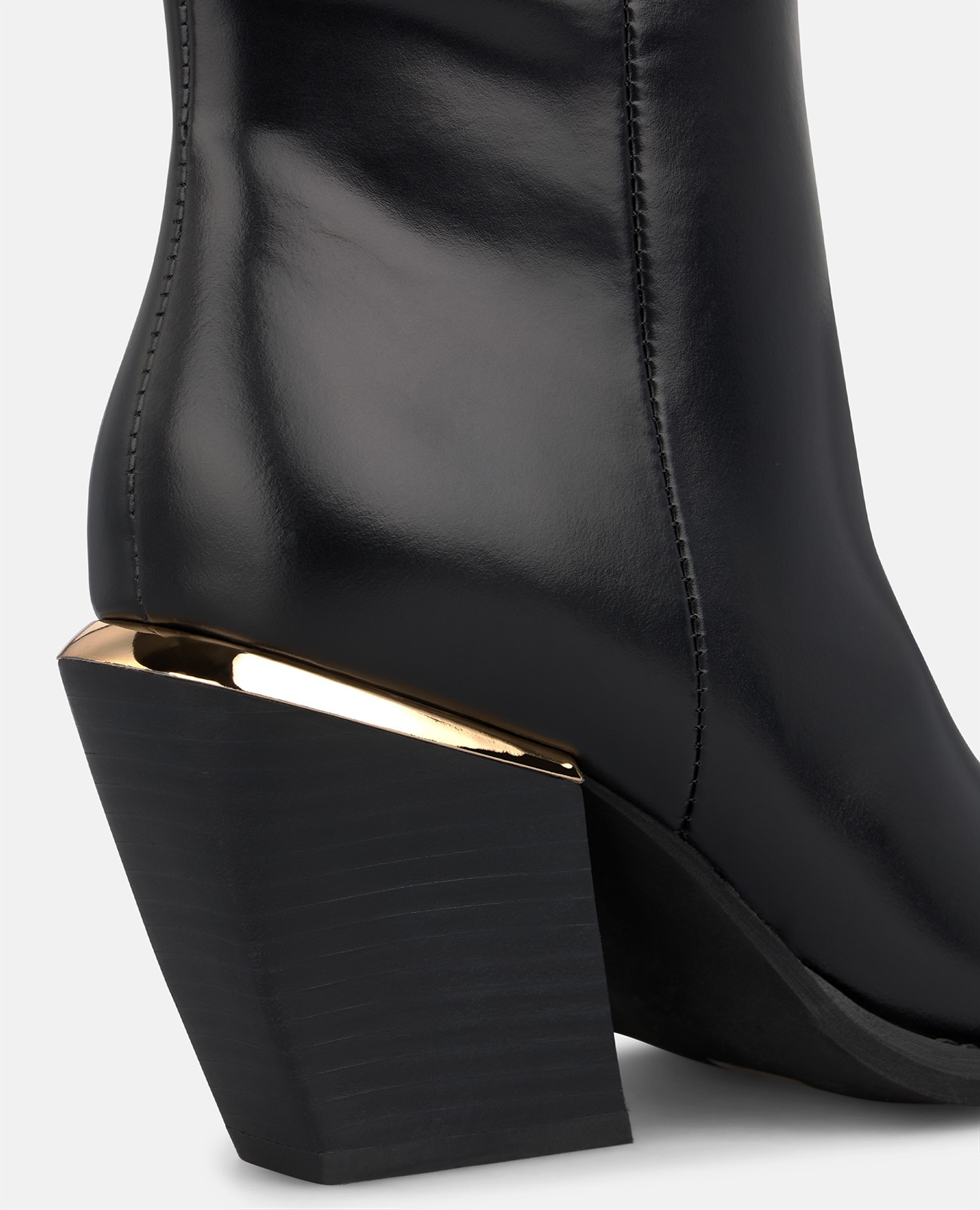 Botines básicos de mujer en napa con cierre de cremallera - Negro Negro-4