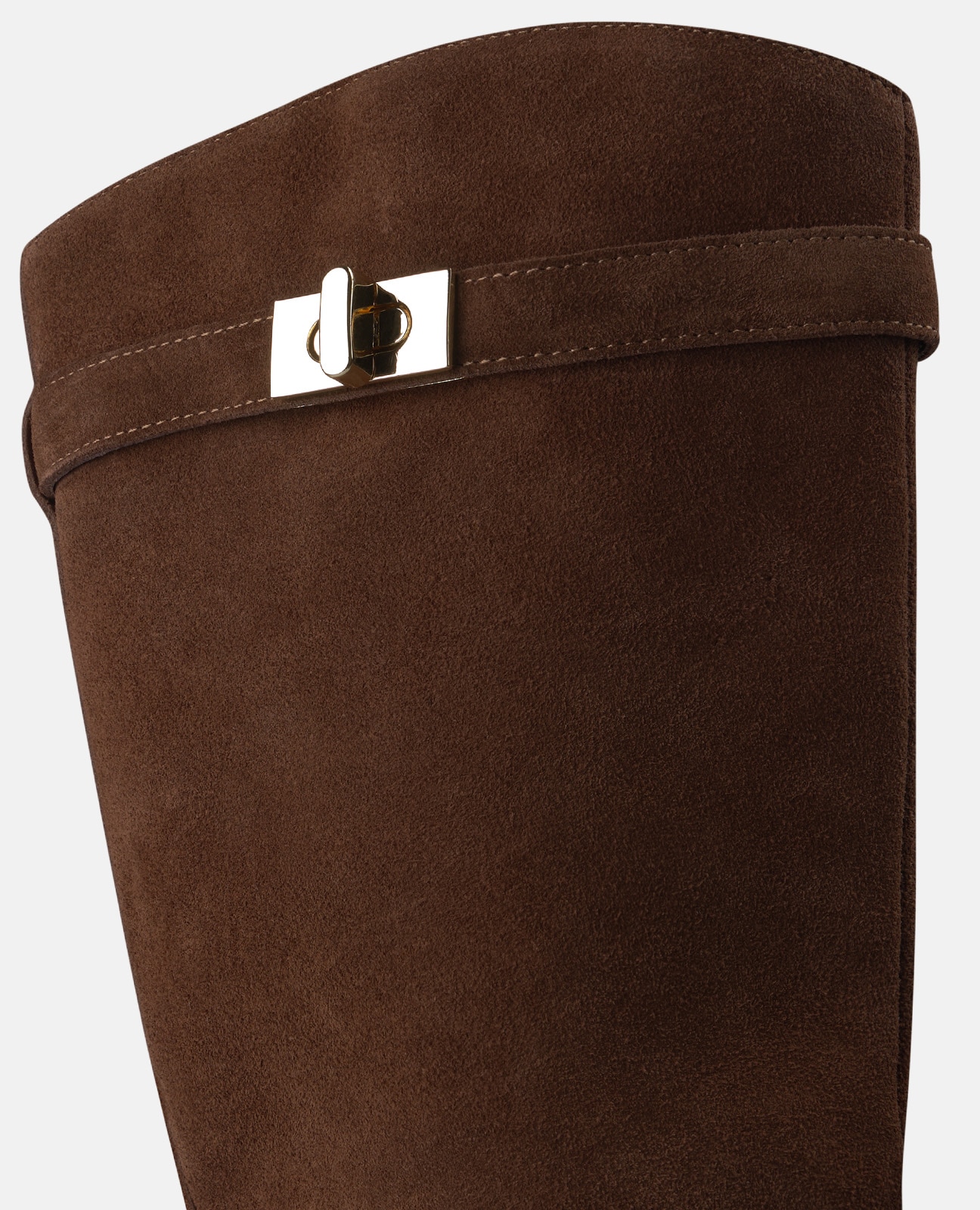 Botas básicas de mujer en ante con detalle correa y herraje metálico - Alma en Pena - Camel Camel-4