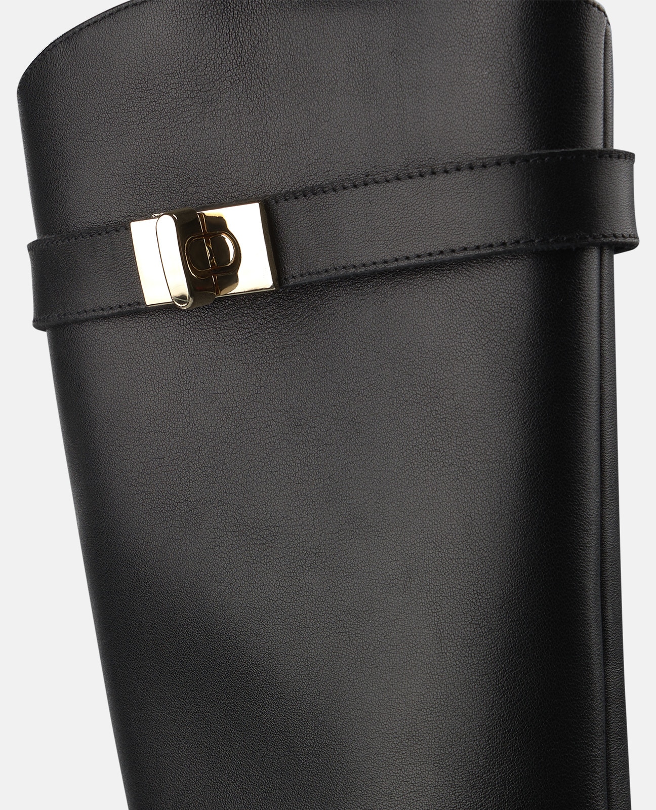 Botas básicas de mujer en napa con detalle correa y herraje metálico - Alma en Pena - Negro Negro-4