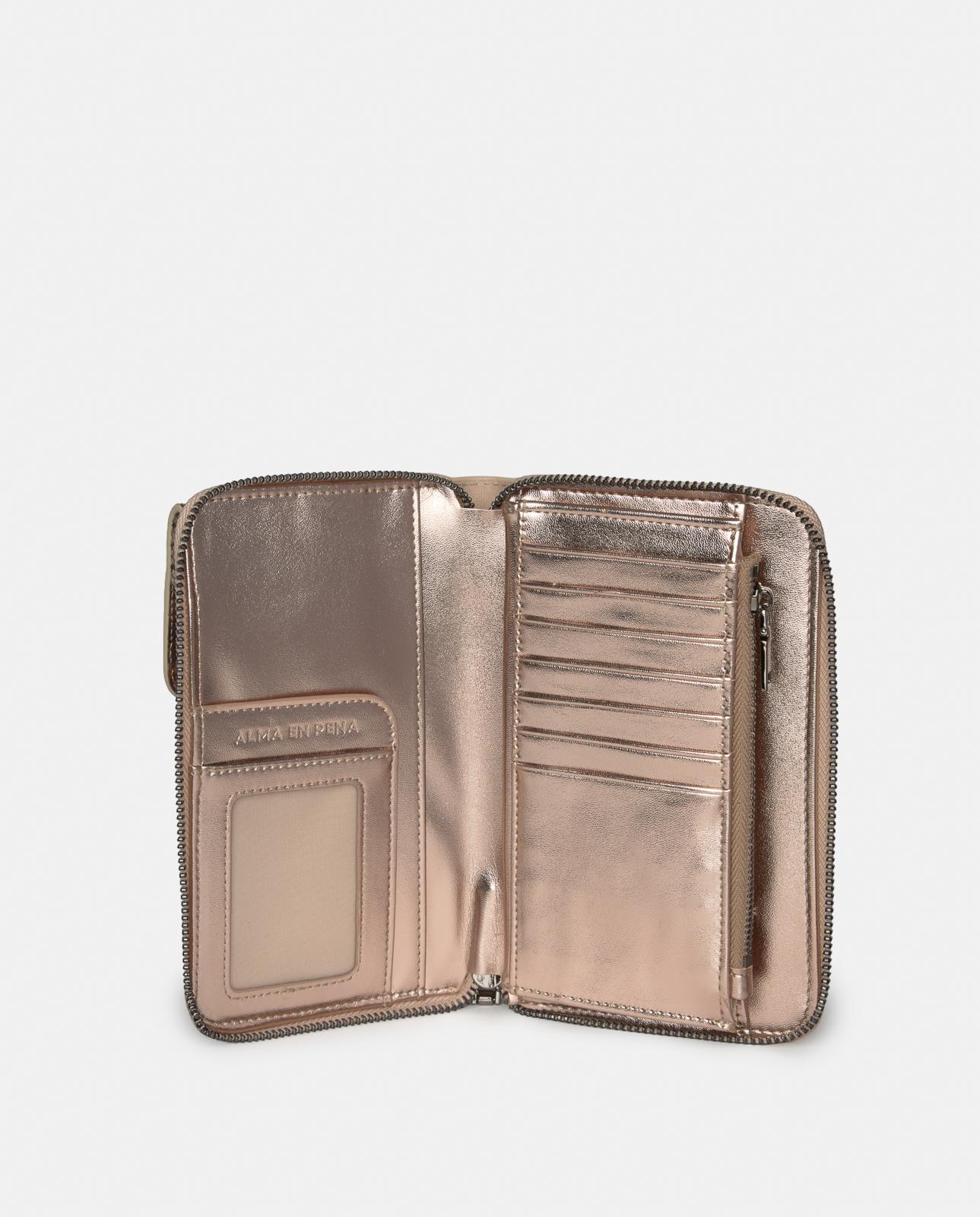 Bolso pequeño de mujer de piel con tachuelas y flecos - Alma en Pena - Marrón oscuro Marrón oscuro-2