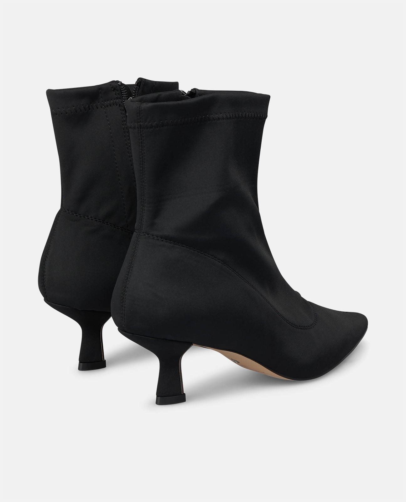 Botines básicos de mujer con cierre de cremallera y tacón mini - Alma en Pena - Negro Negro-2
