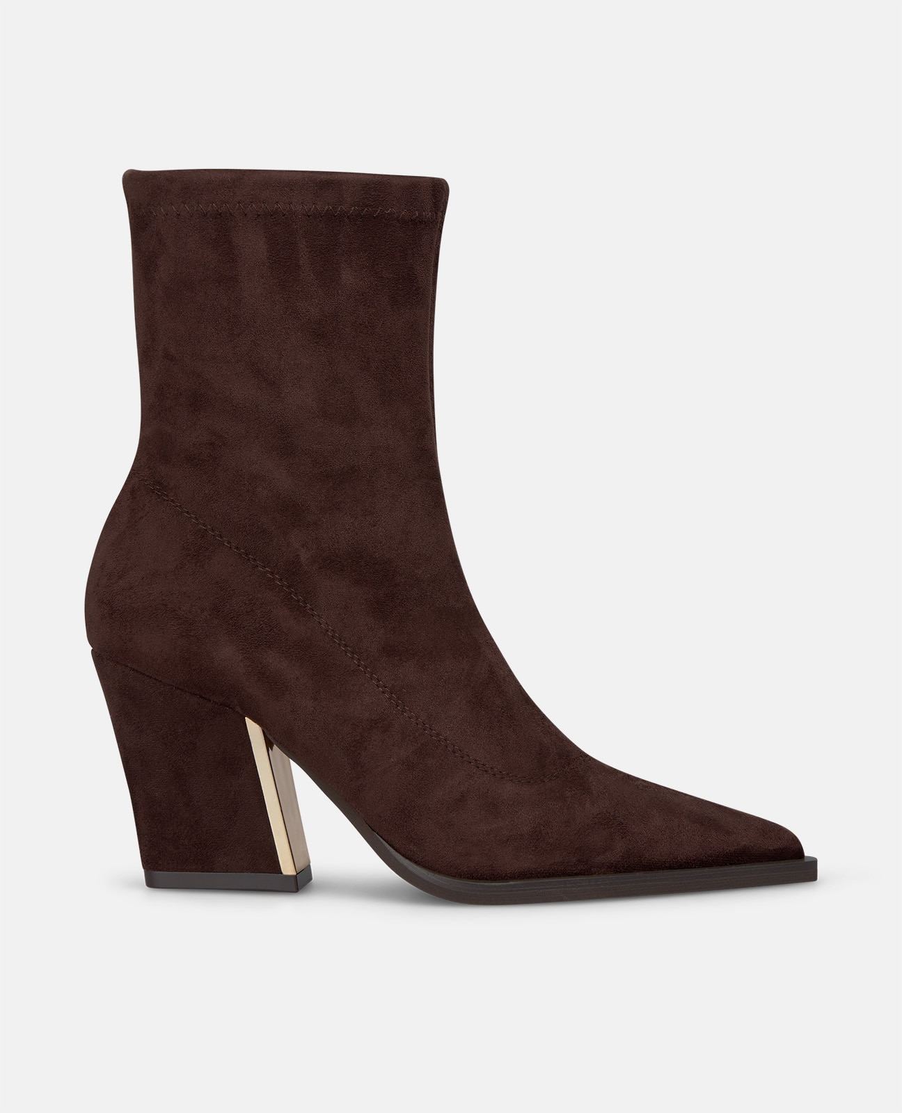 Botines básicos de mujer con cierre de cremallera y tacón cuadrado - Alma en Pena - Marrón Marrón-1