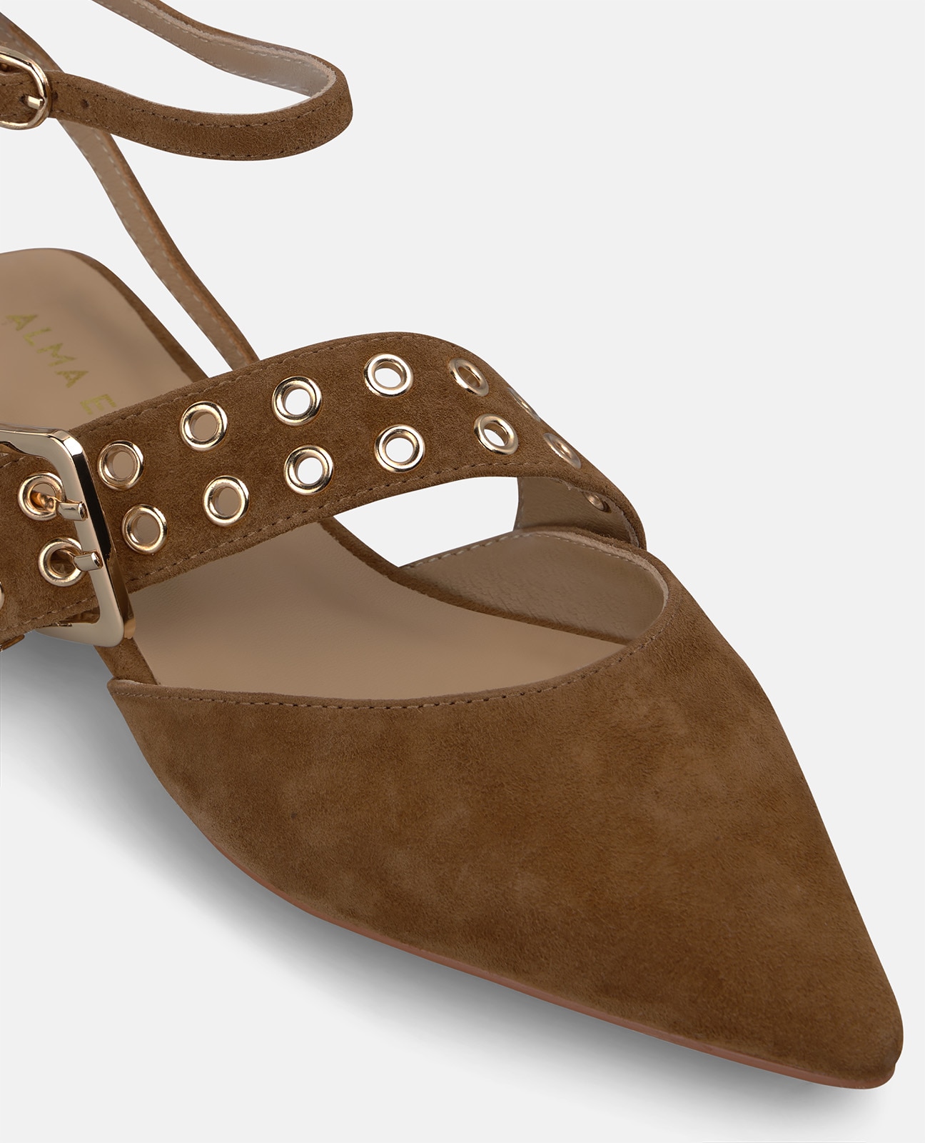 Mule plano de mujer en ante con pulsera - Camel Camel-4