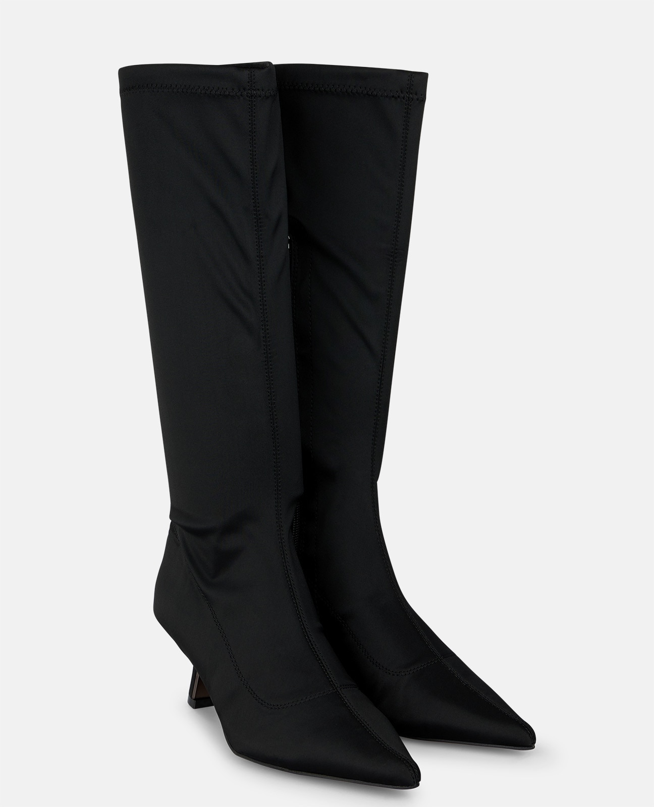 Botas básicas de mujer en lycra con cierre cremallera - Alma en Pena - Negro Negro-3