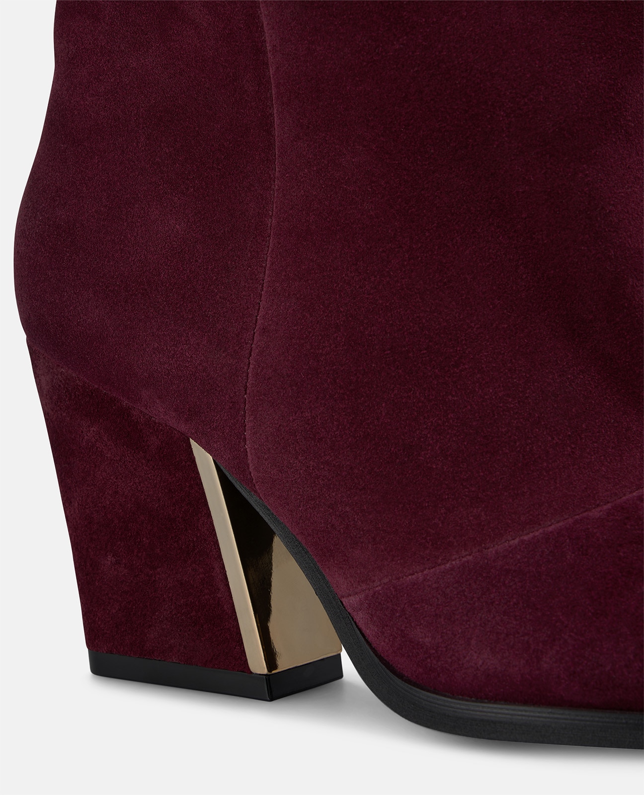 Botines básicos de mujer en ante con acabado en punta - Alma en Pena - Burdeos Burdeos-4