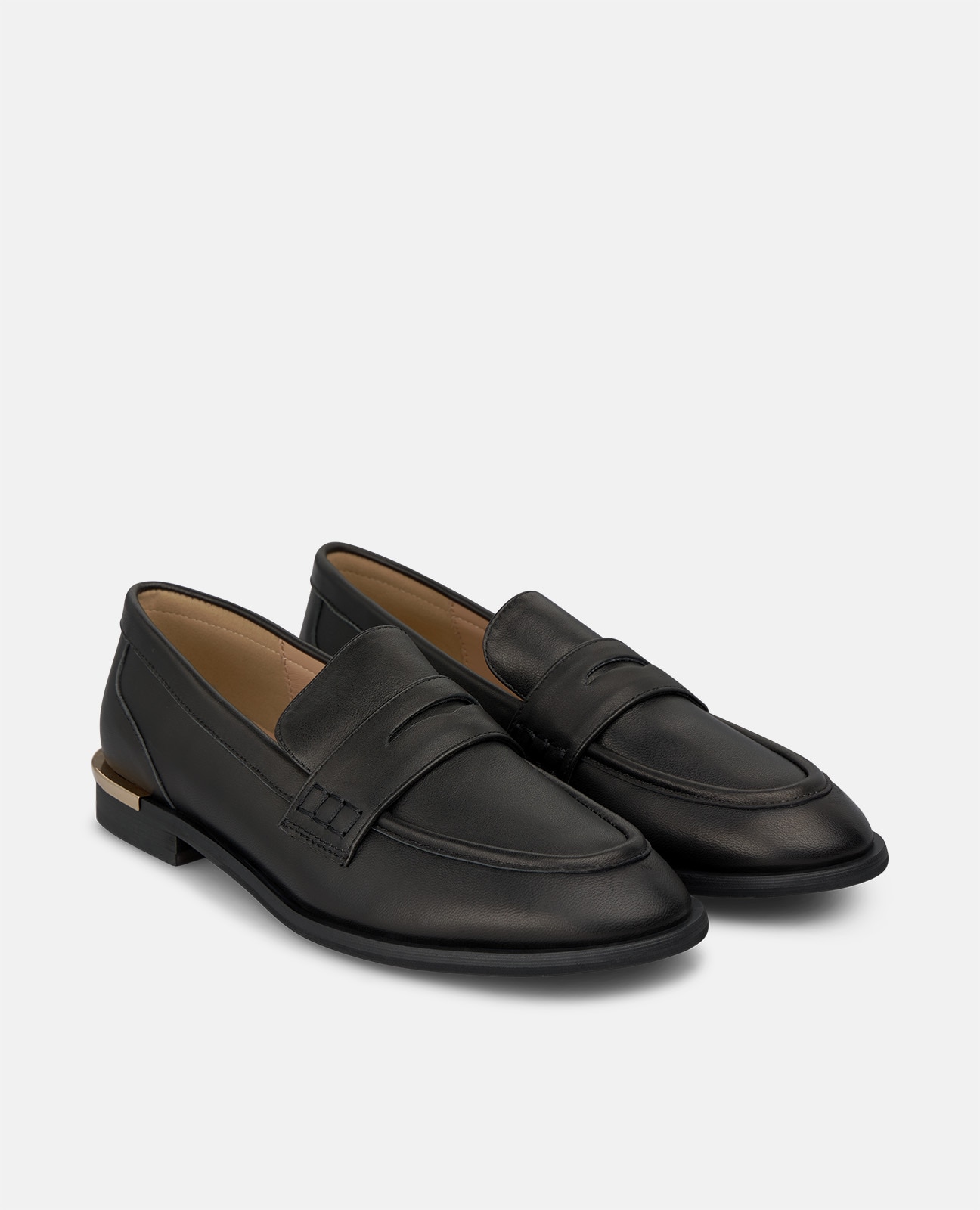 Mocasín plano de mujer en napa con antifaz - Negro Negro-3
