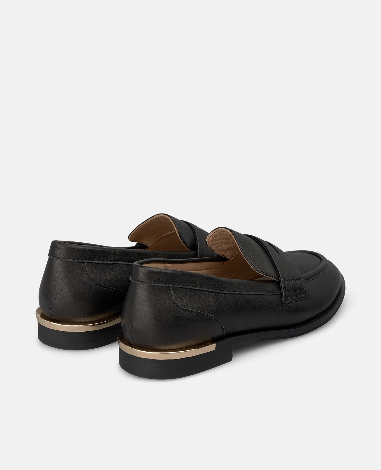 Mocasín plano de mujer en napa con antifaz - Negro Negro-2
