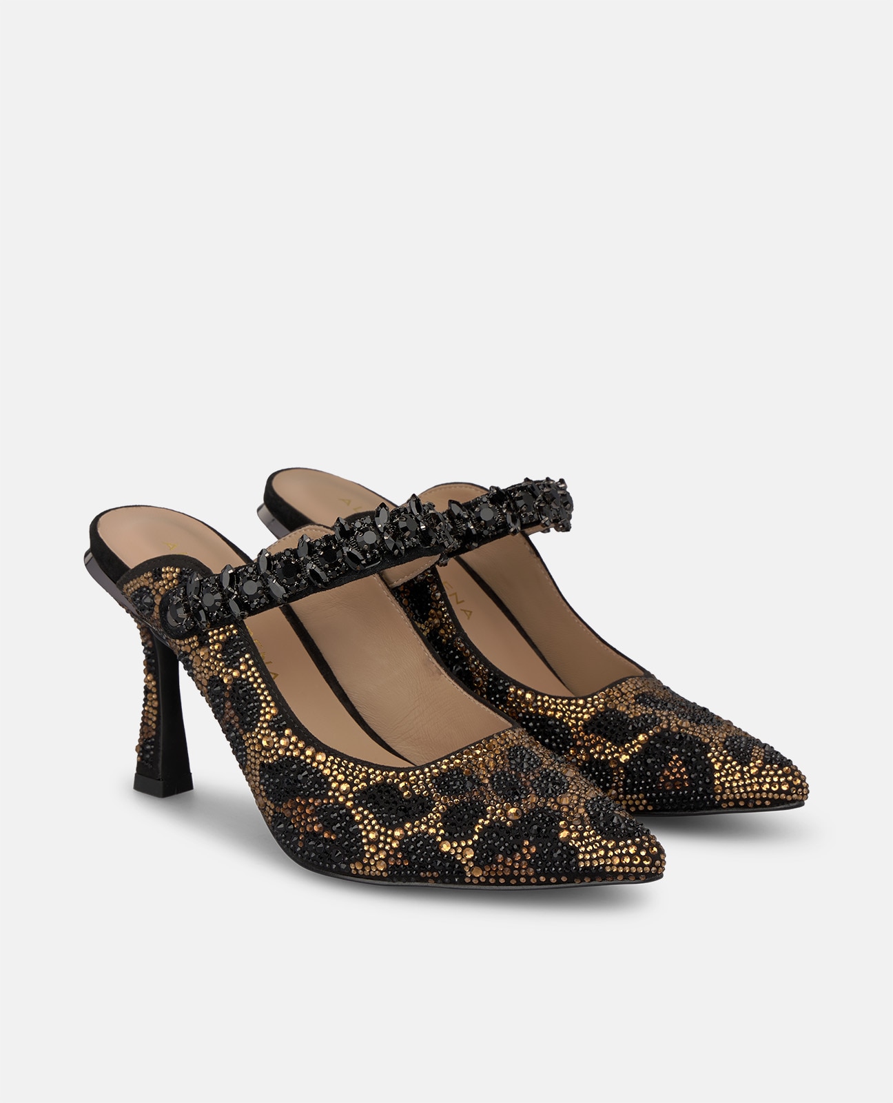 Zapato de salón de mujer destalonado animal print - Alma en Pena - Negro Negro-3