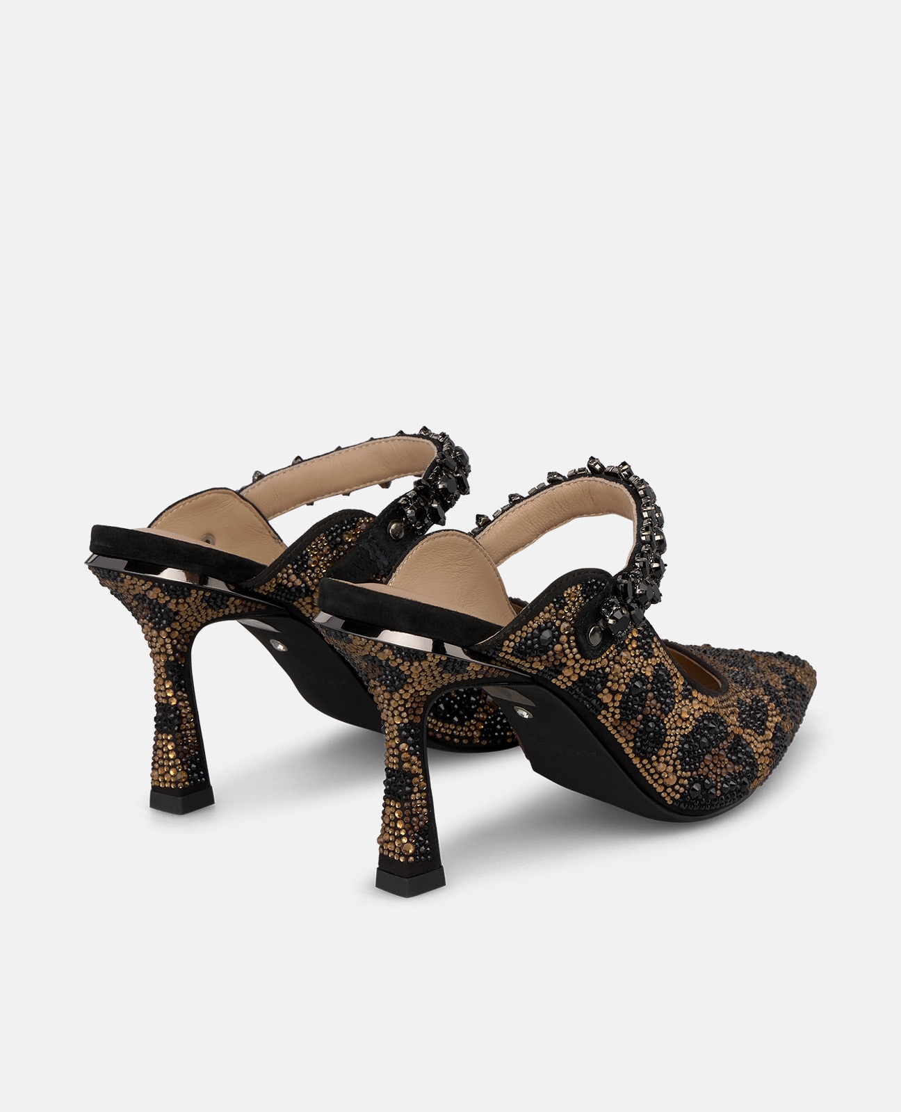Zapato de salón de mujer destalonado animal print - Alma en Pena - Negro Negro-2