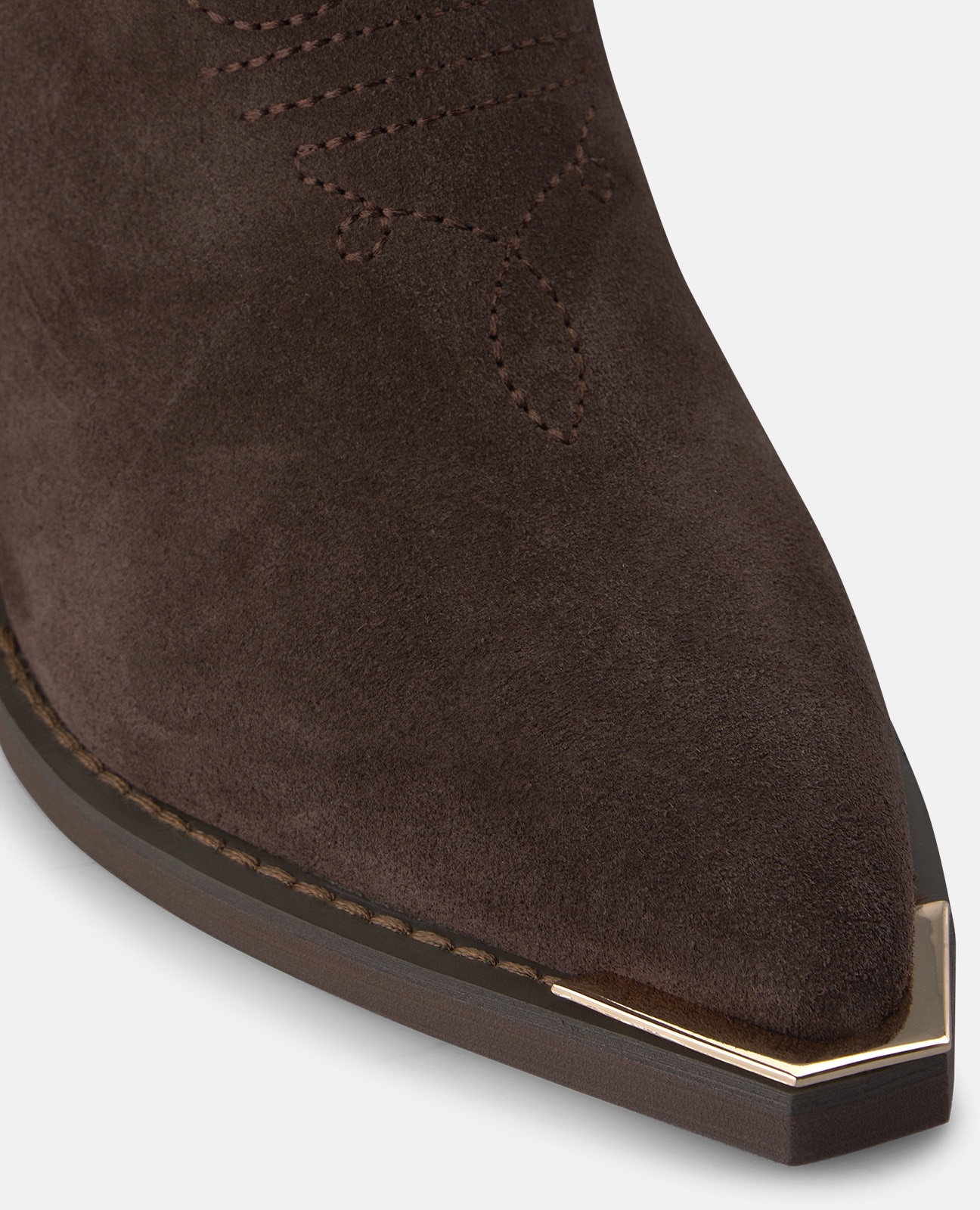 Botas cowboy de mujer en piel con bordados tonales - Alma en Pena - Marrón Marrón-4