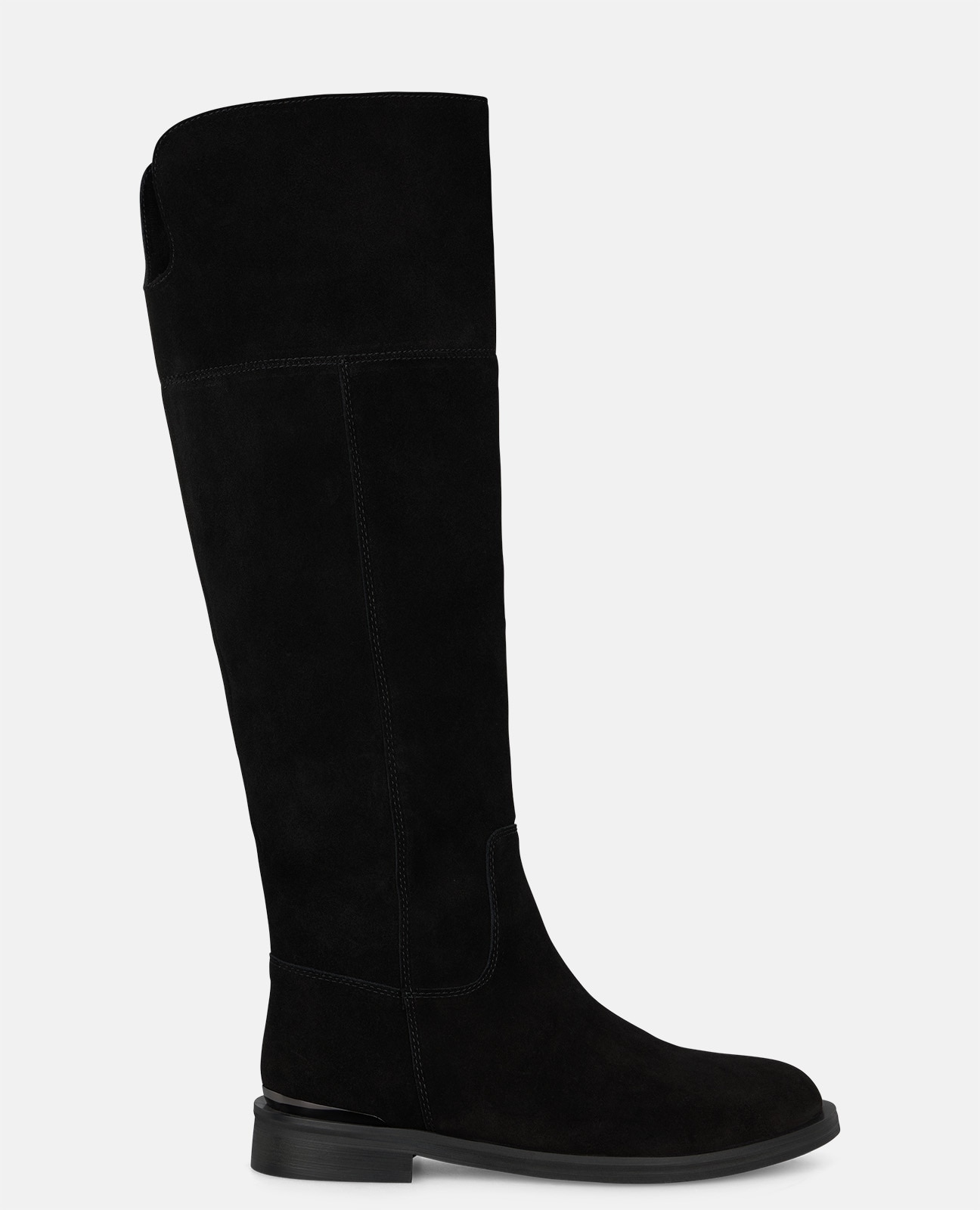 Botas básicas de mujer en ante con puntera redonda - Alma en Pena - Negro Negro-1