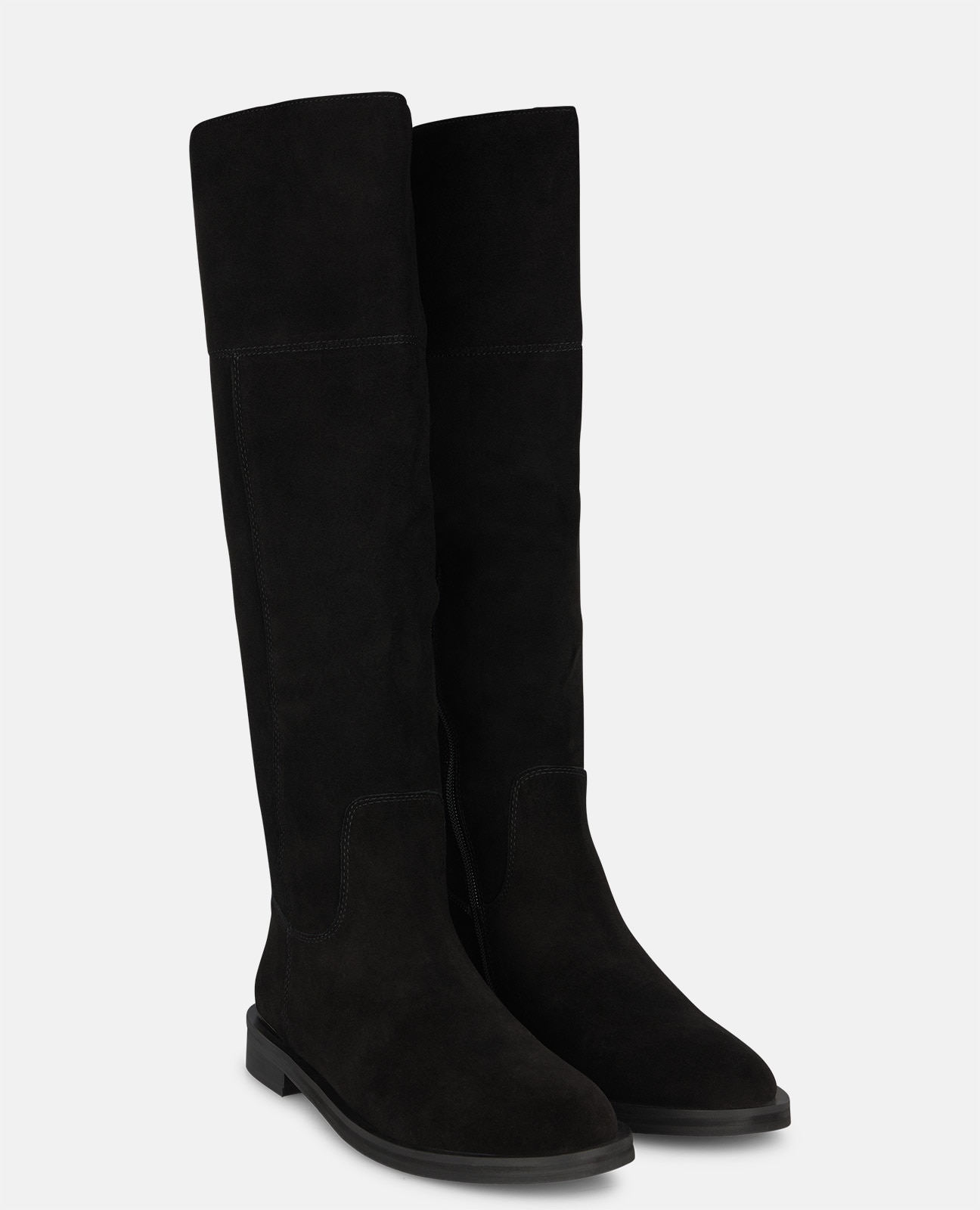 Botas básicas de mujer en ante con puntera redonda - Alma en Pena - Negro Negro-3