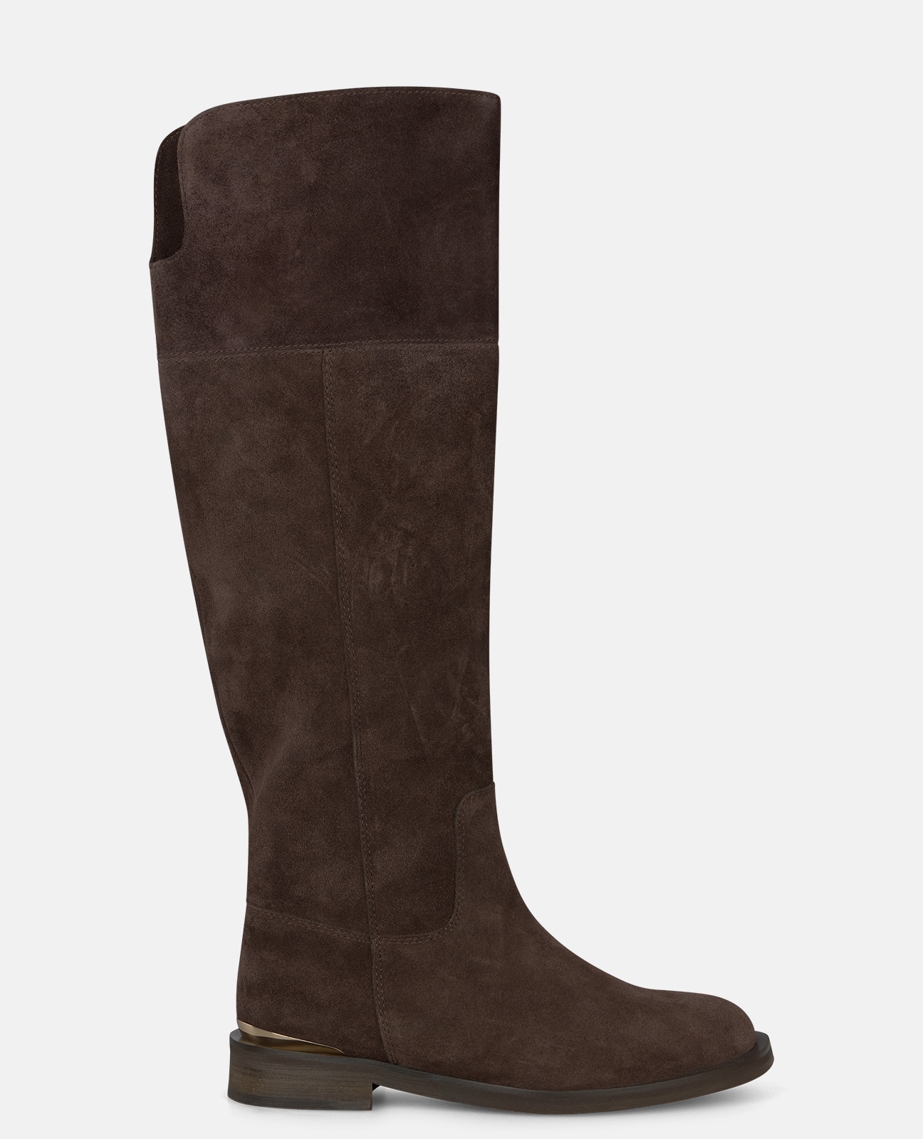 Botas básicas de mujer en ante con puntera redonda - Alma en Pena - Marrón Marrón-1