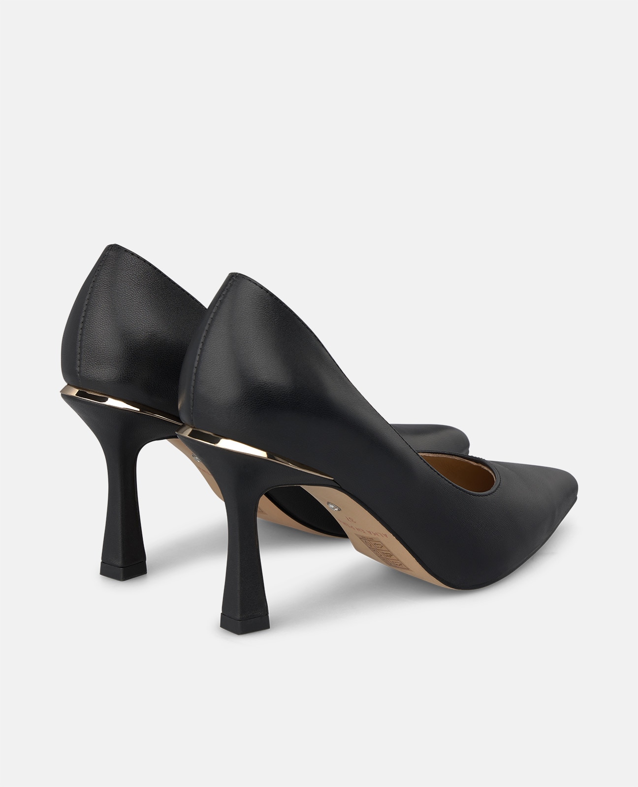 Zapatos de salón de mujer en napa tipo stiletto con acabado en punta - Alma en Pena - Negro Negro-2