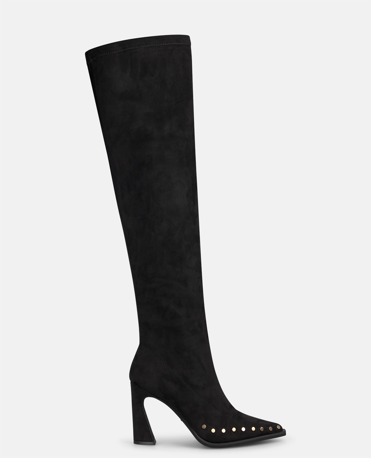 Botas básicas de mujer con tachas metálicas en la puntera - Negro Negro-1