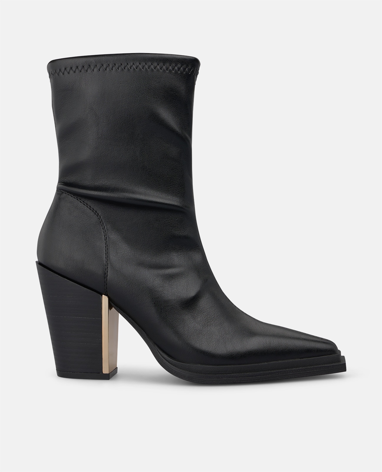 Botines básicos de mujer con acabado en punta y cierre de cremallera - Alma en Pena - Negro Negro-1