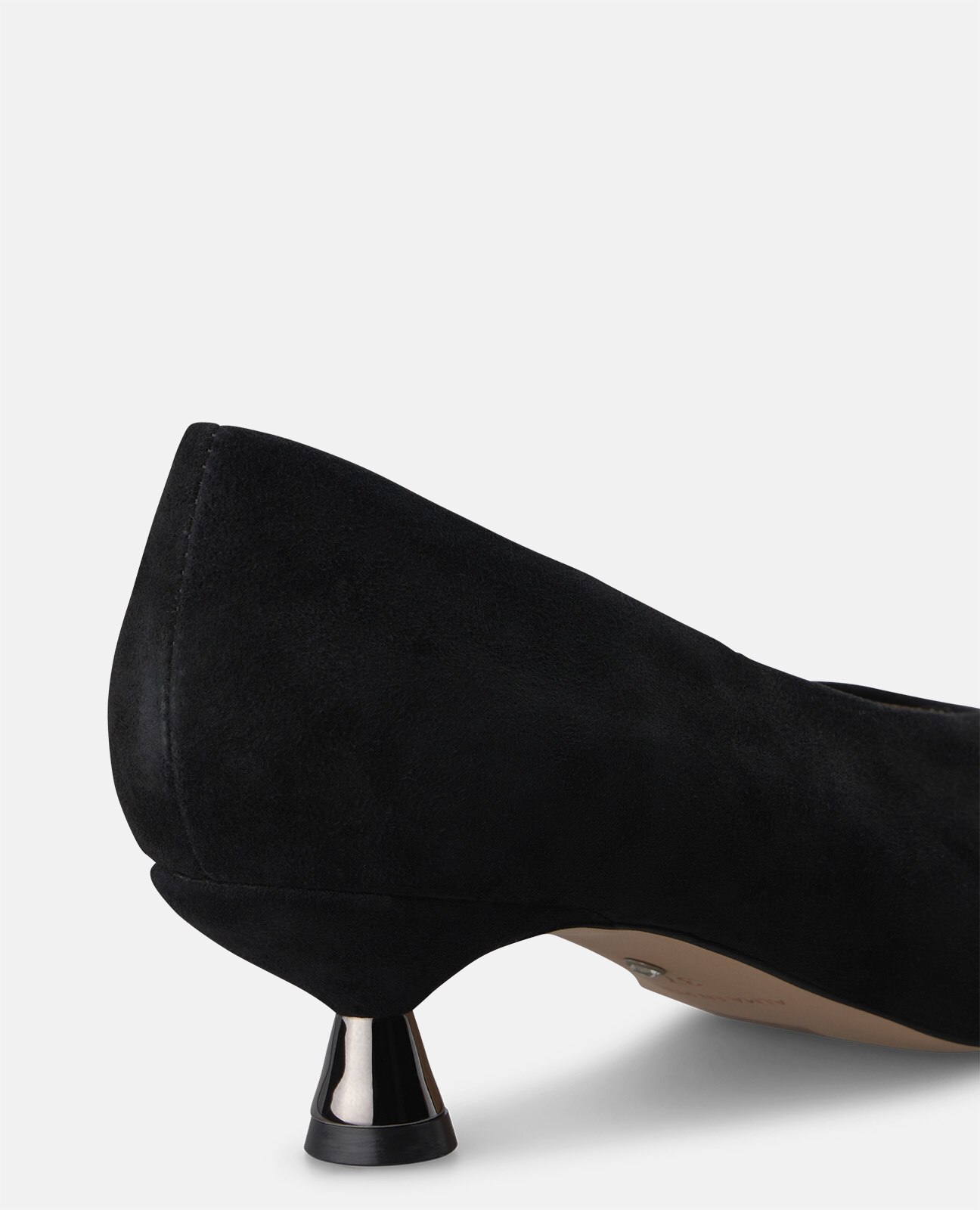 Zapatos de salón de mujer en ante con tacón chupete - Alma en Pena - Negro Negro-4