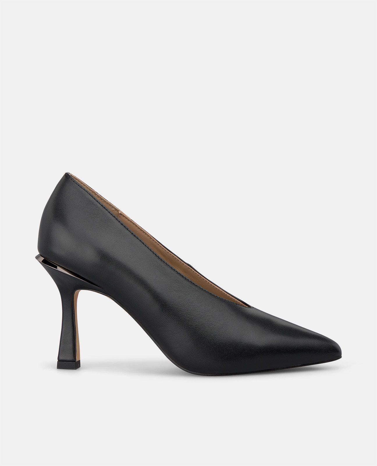 Zapatos de salón de mujer en napa con tacón aguja - Negro Negro-1