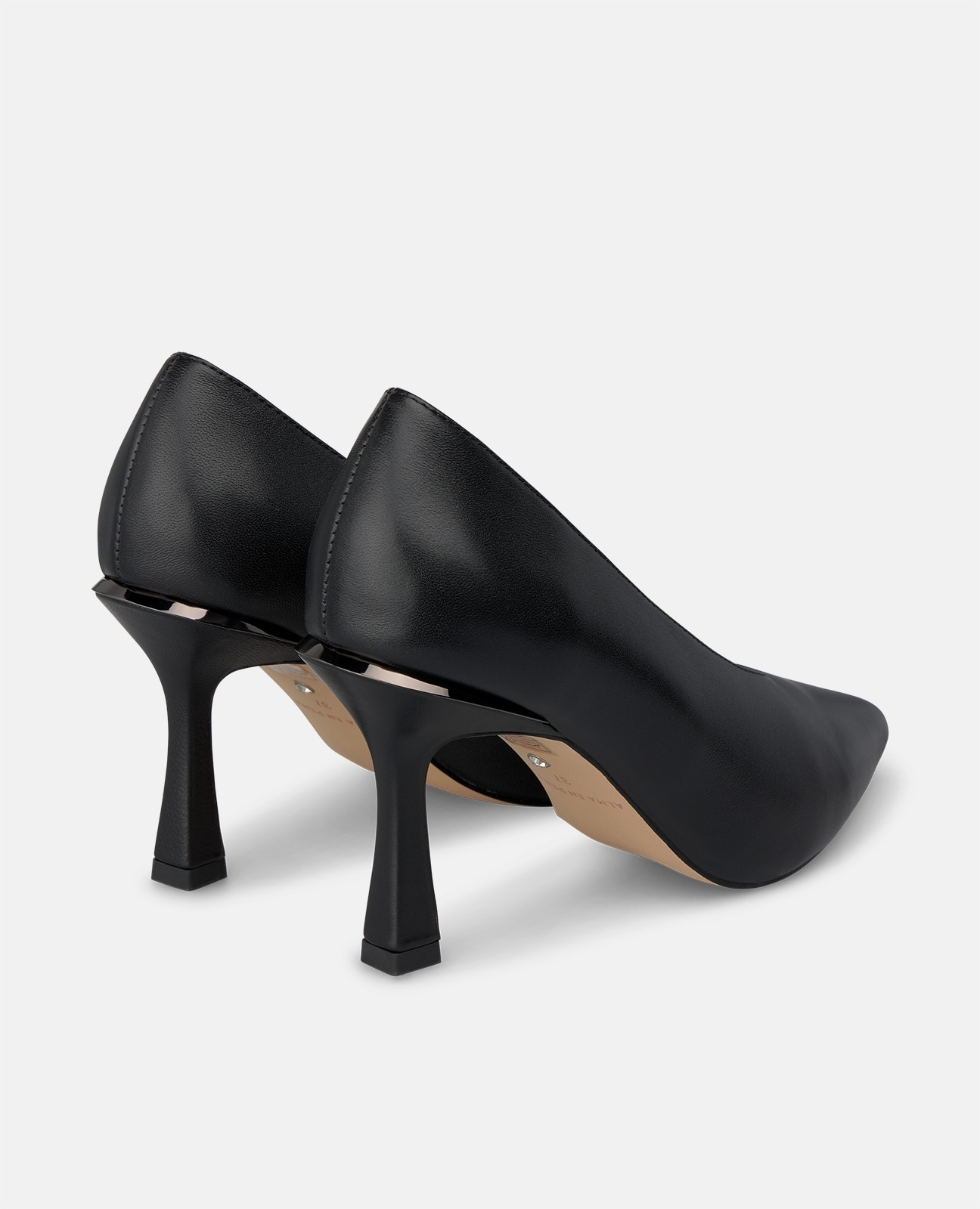 Zapatos de salón de mujer en napa con tacón aguja - Negro Negro-2