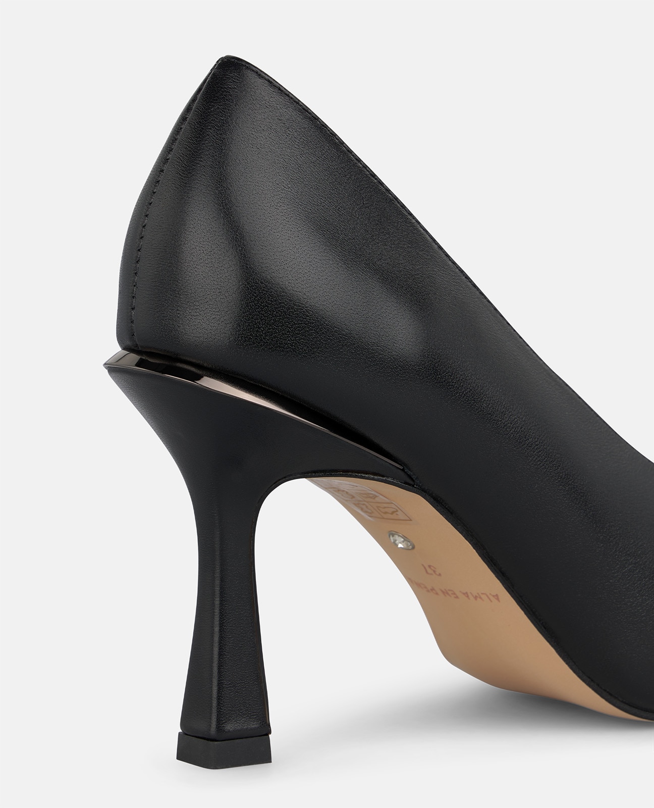 Zapatos de salón de mujer en napa con tacón aguja - Negro Negro-4