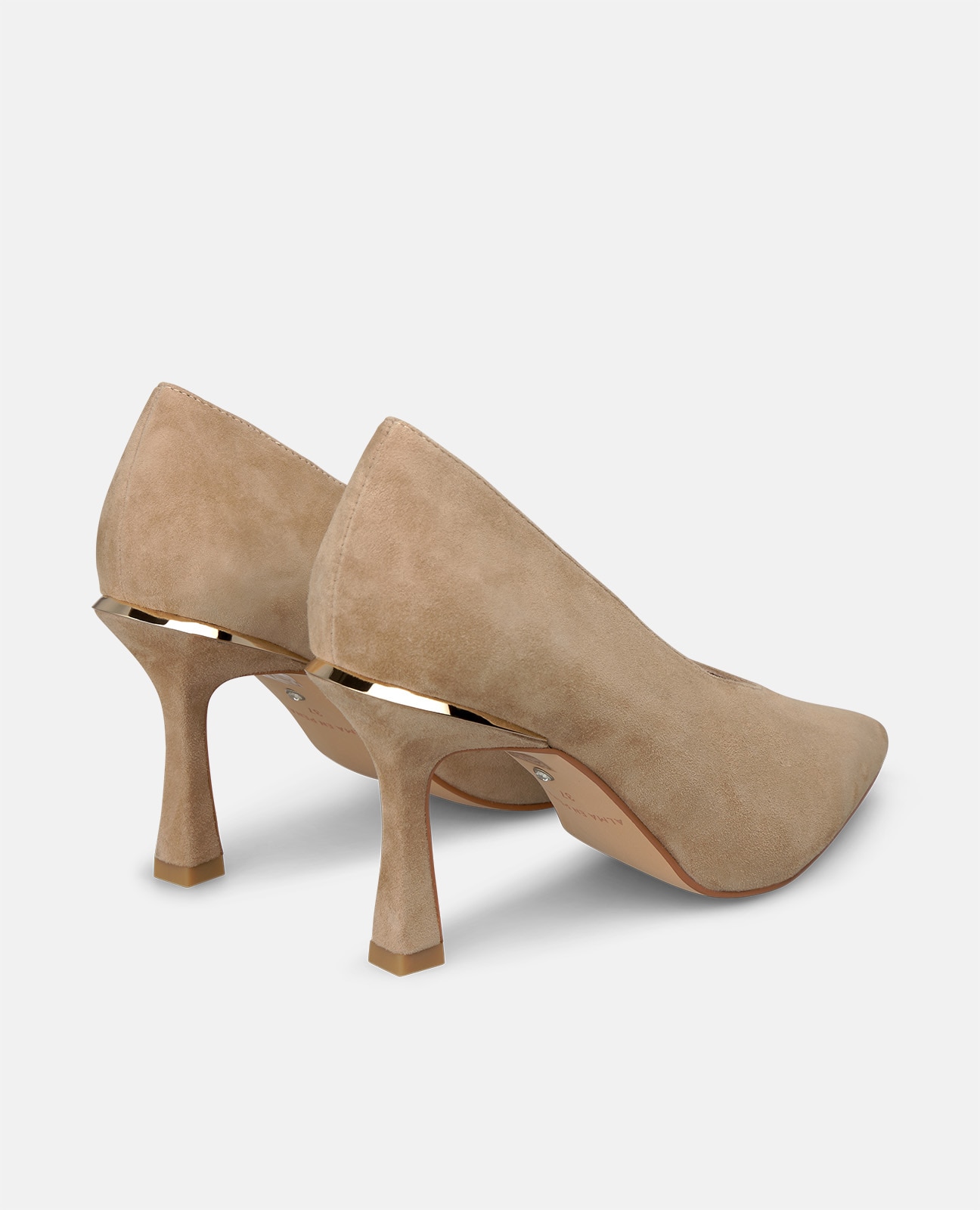 Zapatos de salón de mujer en ante con tacón aguja - Arena Arena-2