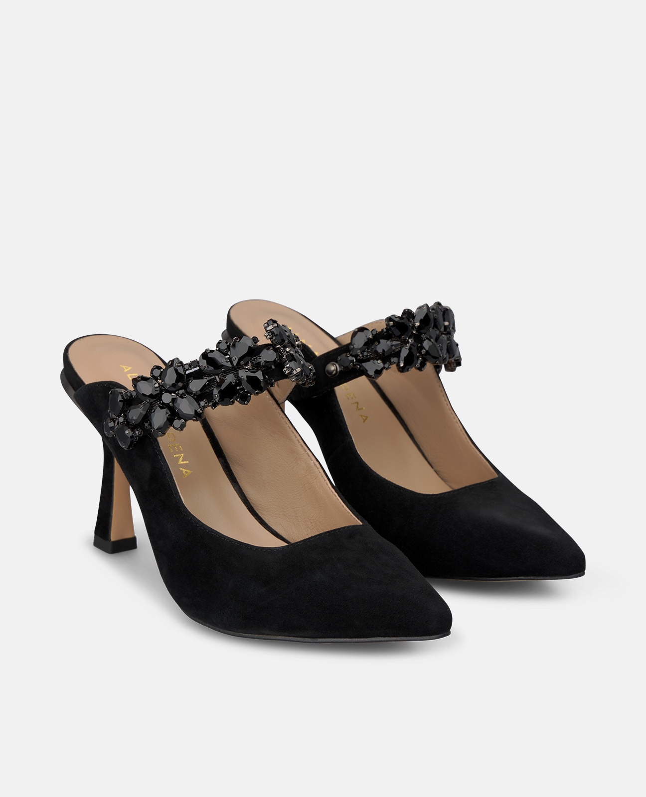 Zapato de salón de mujer destalonado en ante - Alma en Pena - Negro Negro-3