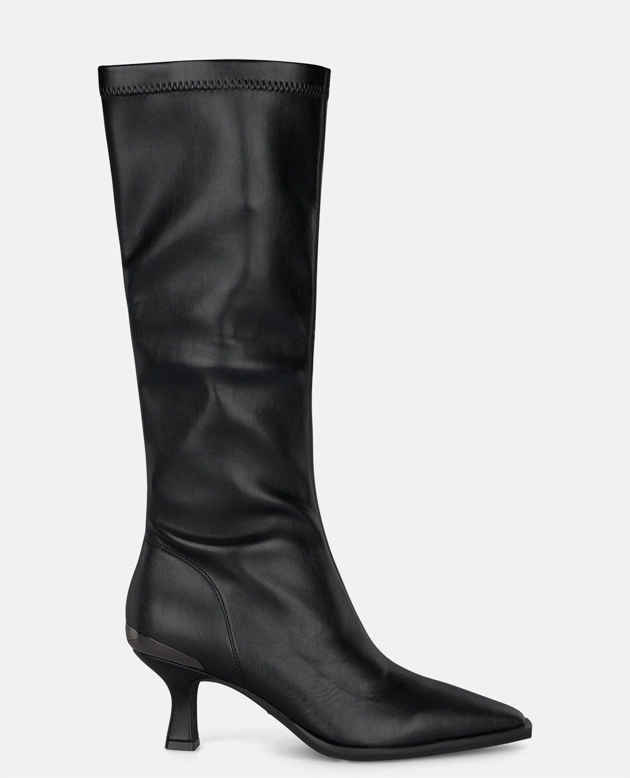 Botas básicas de mujer con cierre cremallera y acabado en punta - Alma en Pena - Negro Negro-1