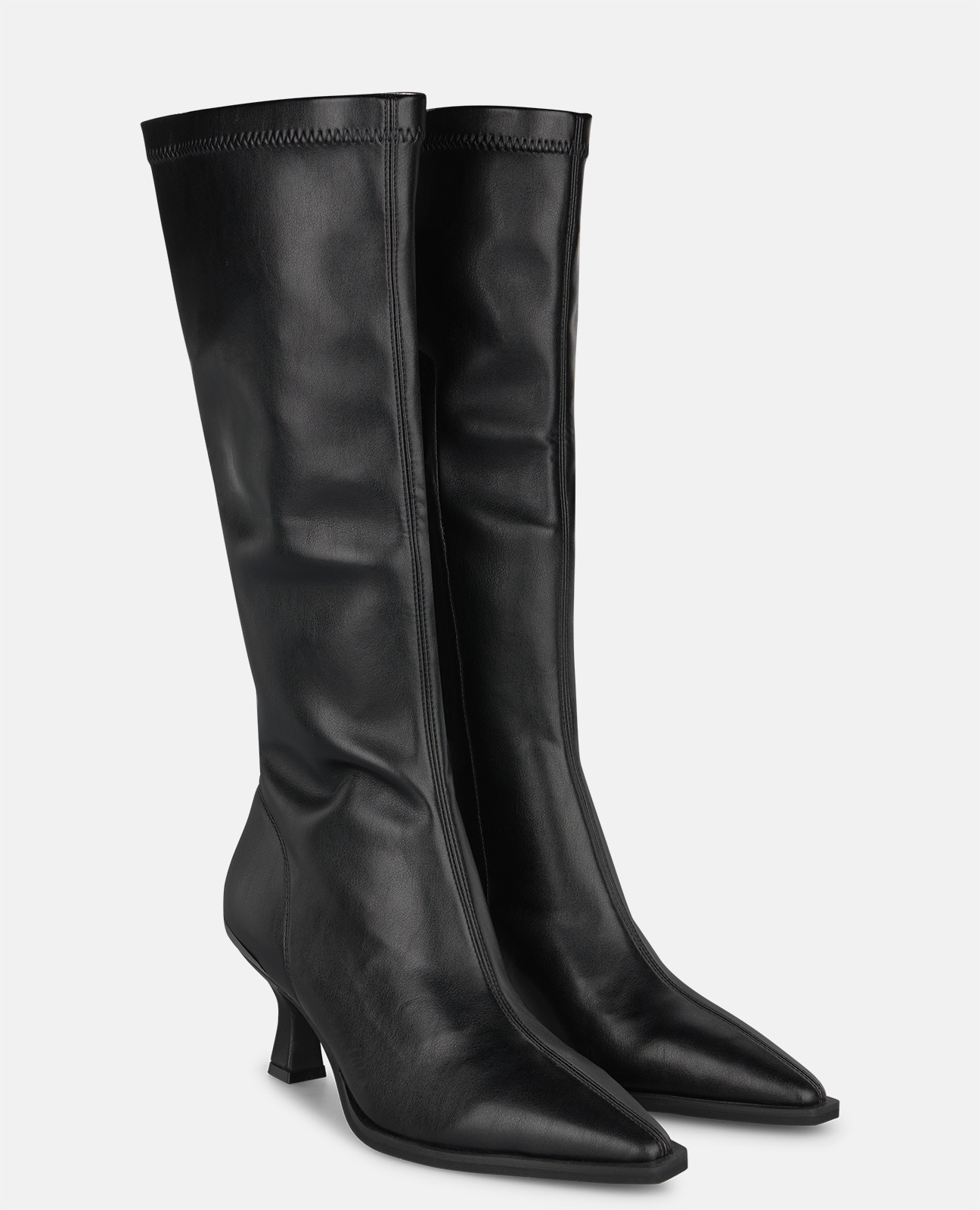 Botas básicas de mujer con cierre cremallera y acabado en punta - Alma en Pena - Negro Negro-2