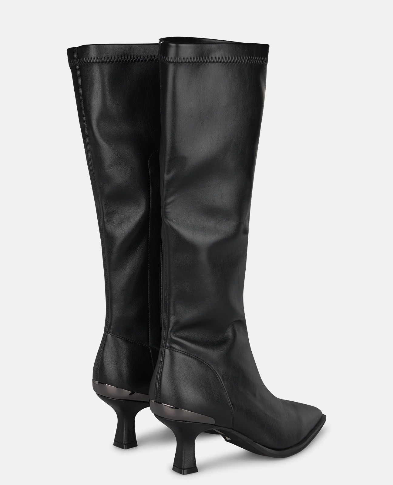 Botas básicas de mujer con cierre cremallera y acabado en punta - Alma en Pena - Negro Negro-3