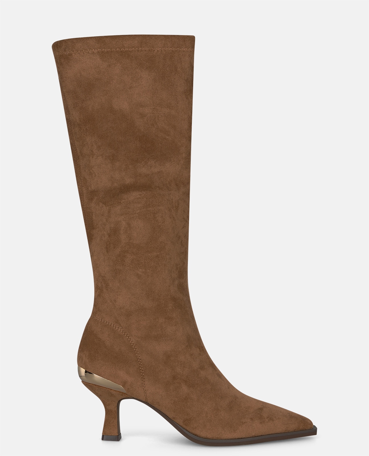 Botas básicas de mujer con cierre cremallera y acabado en punta - Alma en Pena - Camel Camel-1