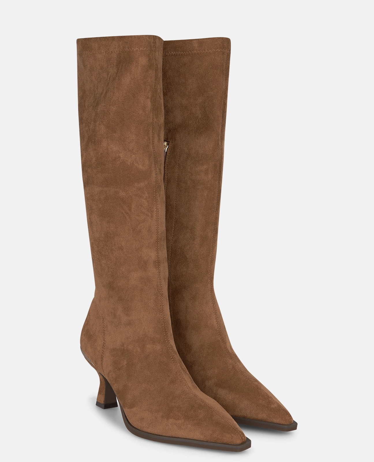 Botas básicas de mujer con cierre cremallera y acabado en punta - Alma en Pena - Camel Camel-2
