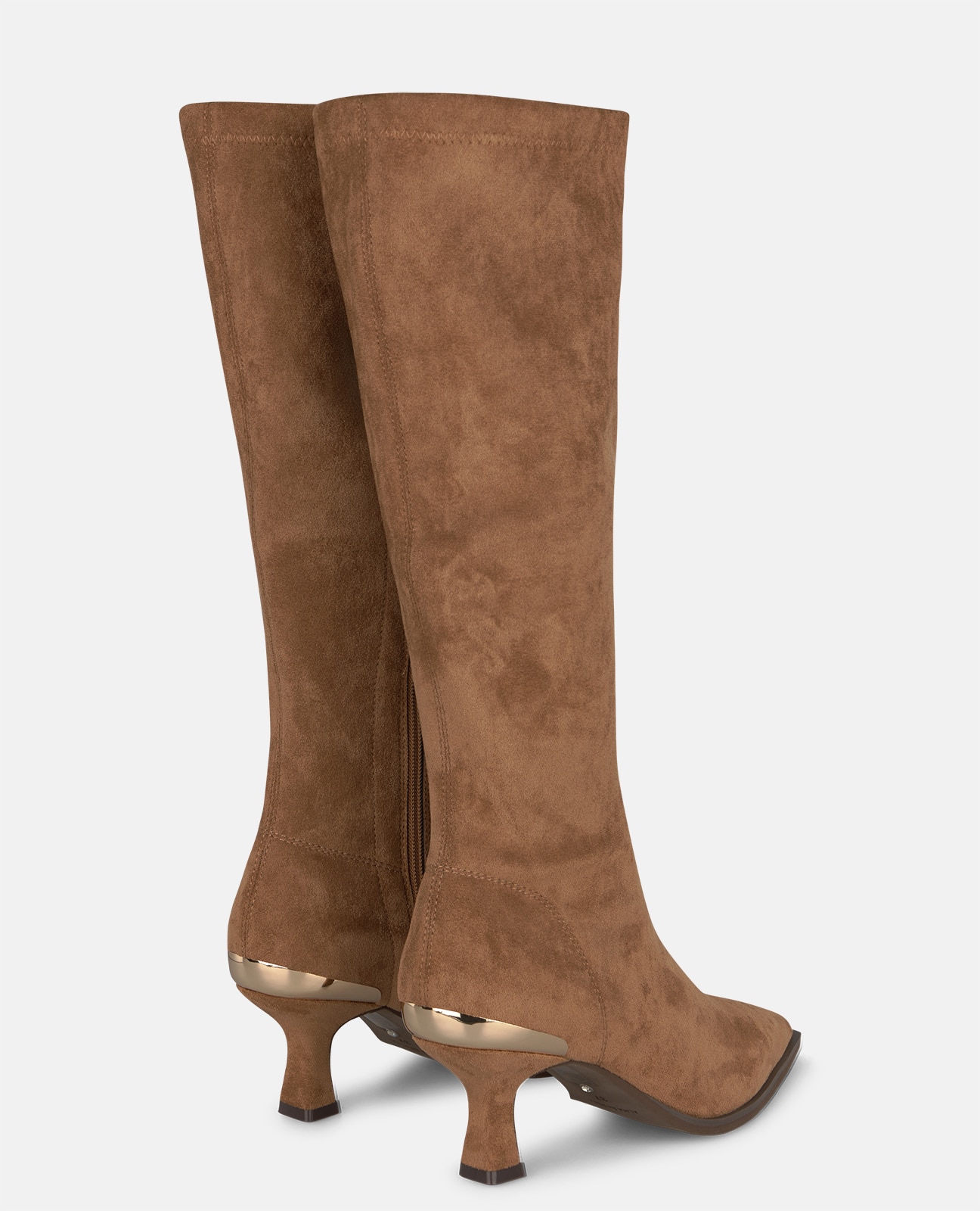 Botas básicas de mujer con cierre cremallera y acabado en punta - Alma en Pena - Camel Camel-3