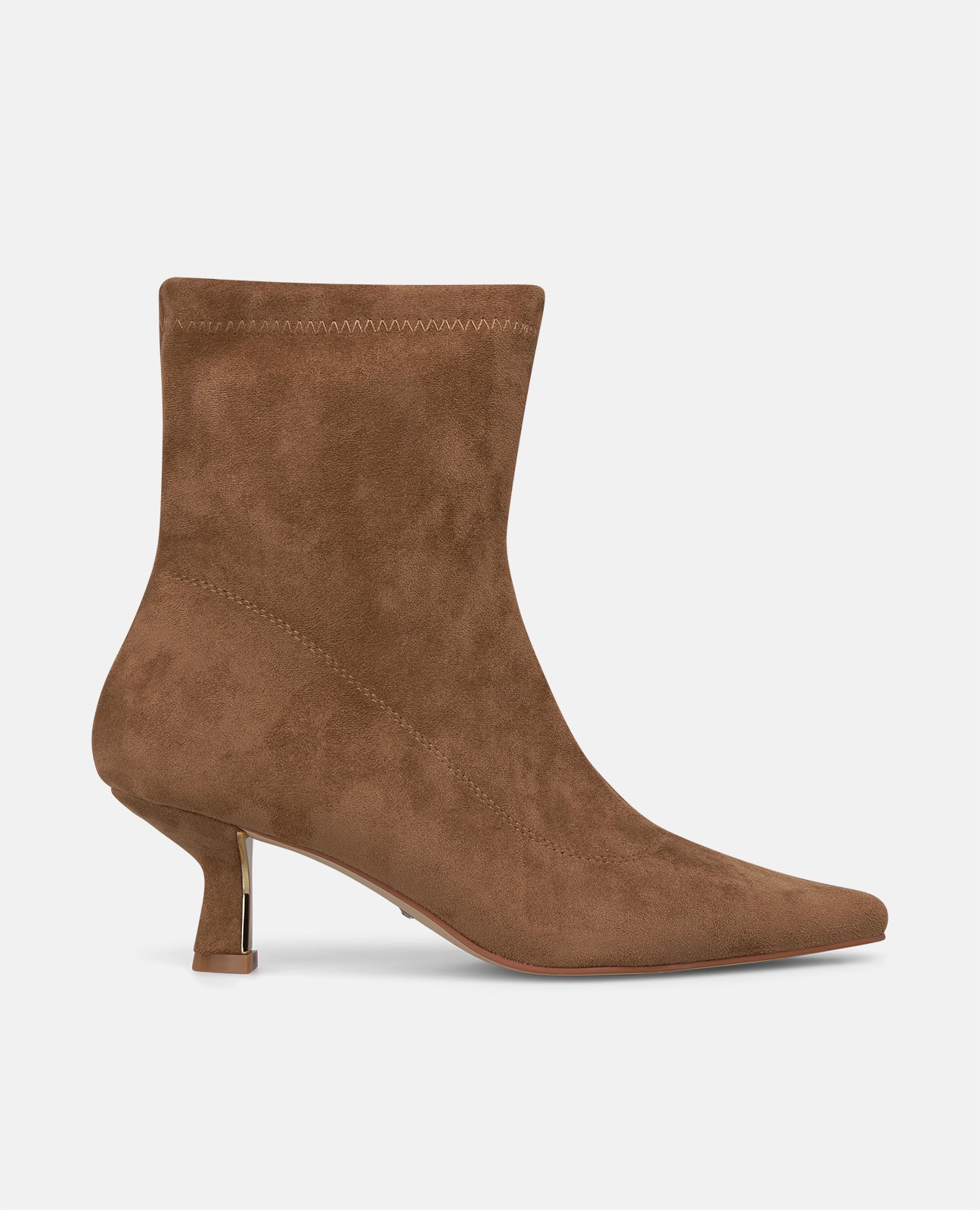 Botines básicos de mujer con cierre de cremallera y tacón mini - Alma en Pena - Camel Camel-1
