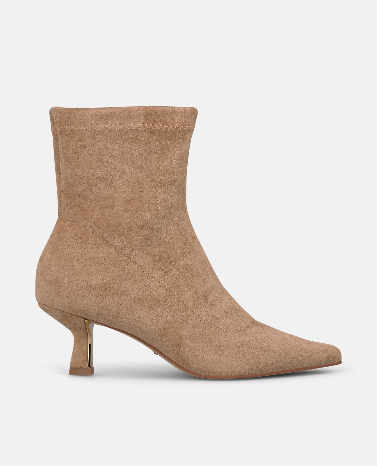 Botines básicos de mujer con cierre de cremallera y tacón mini - Arena Arena-1